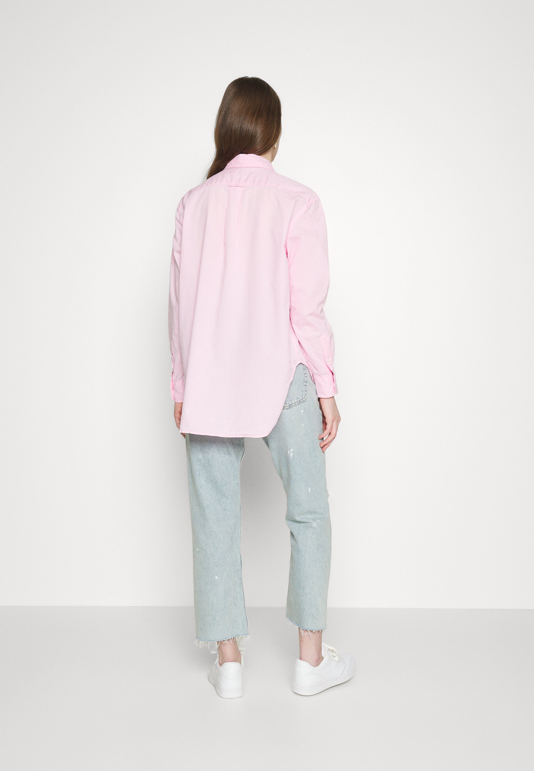 Polo Ralph Lauren LIGH LONG SLEEVE BUTTON FRONT - Button-down blouse - carmel pink/pink