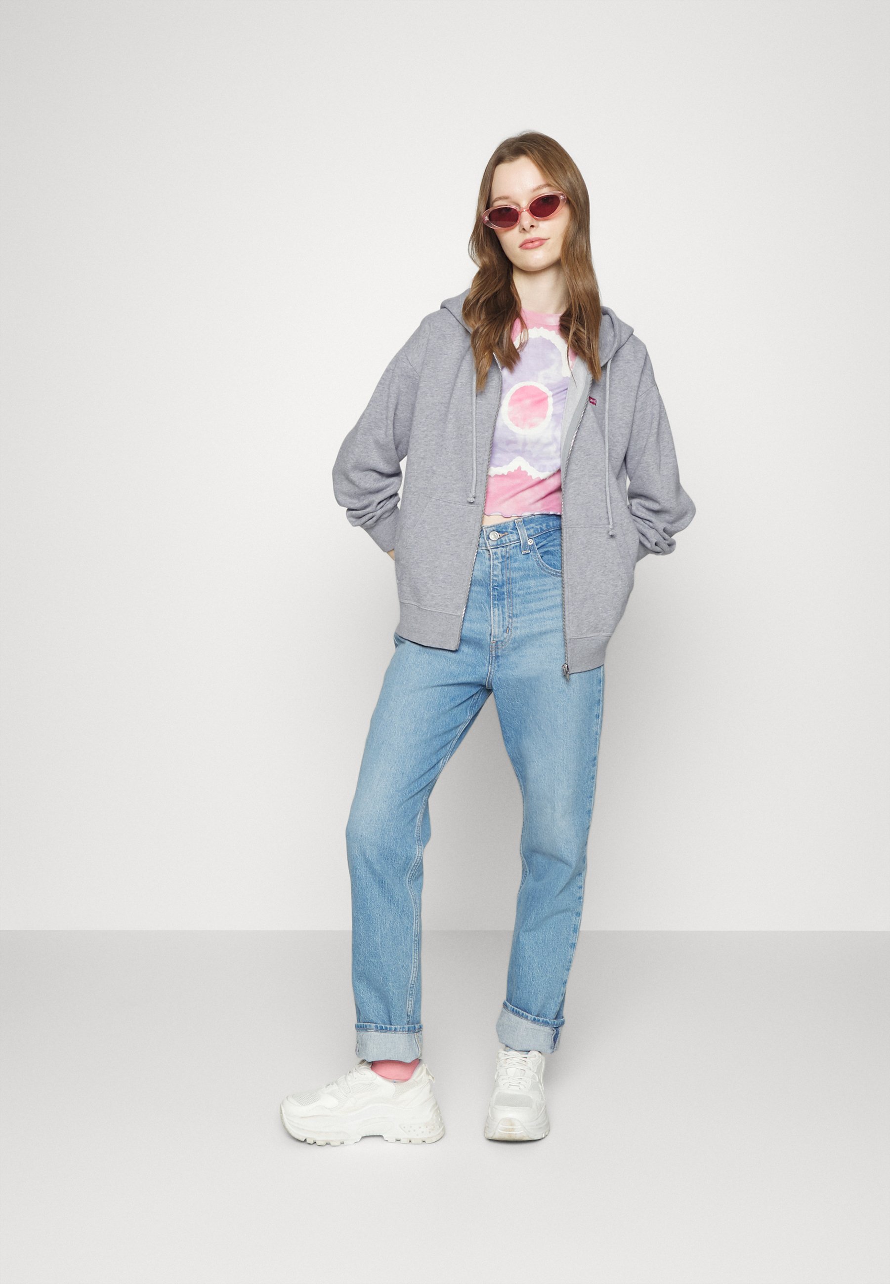 Levi's® STANDARD ZIP HOODIE - Zip-up sweatshirt - starstruck heather grey/grey