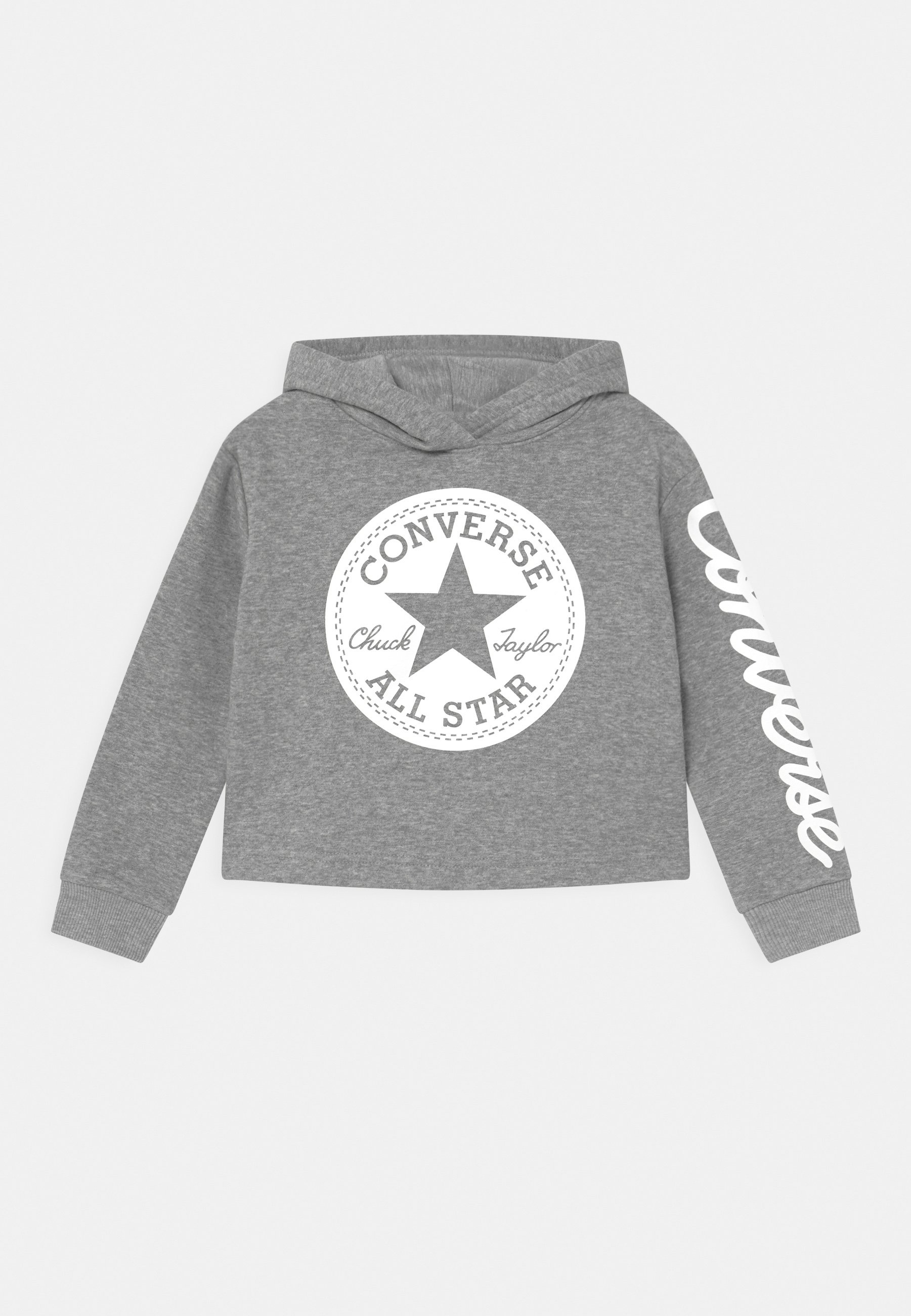Converse CHUCK PATCH CROPPED HOODIE - Hoodie - grey heather/mottled grey