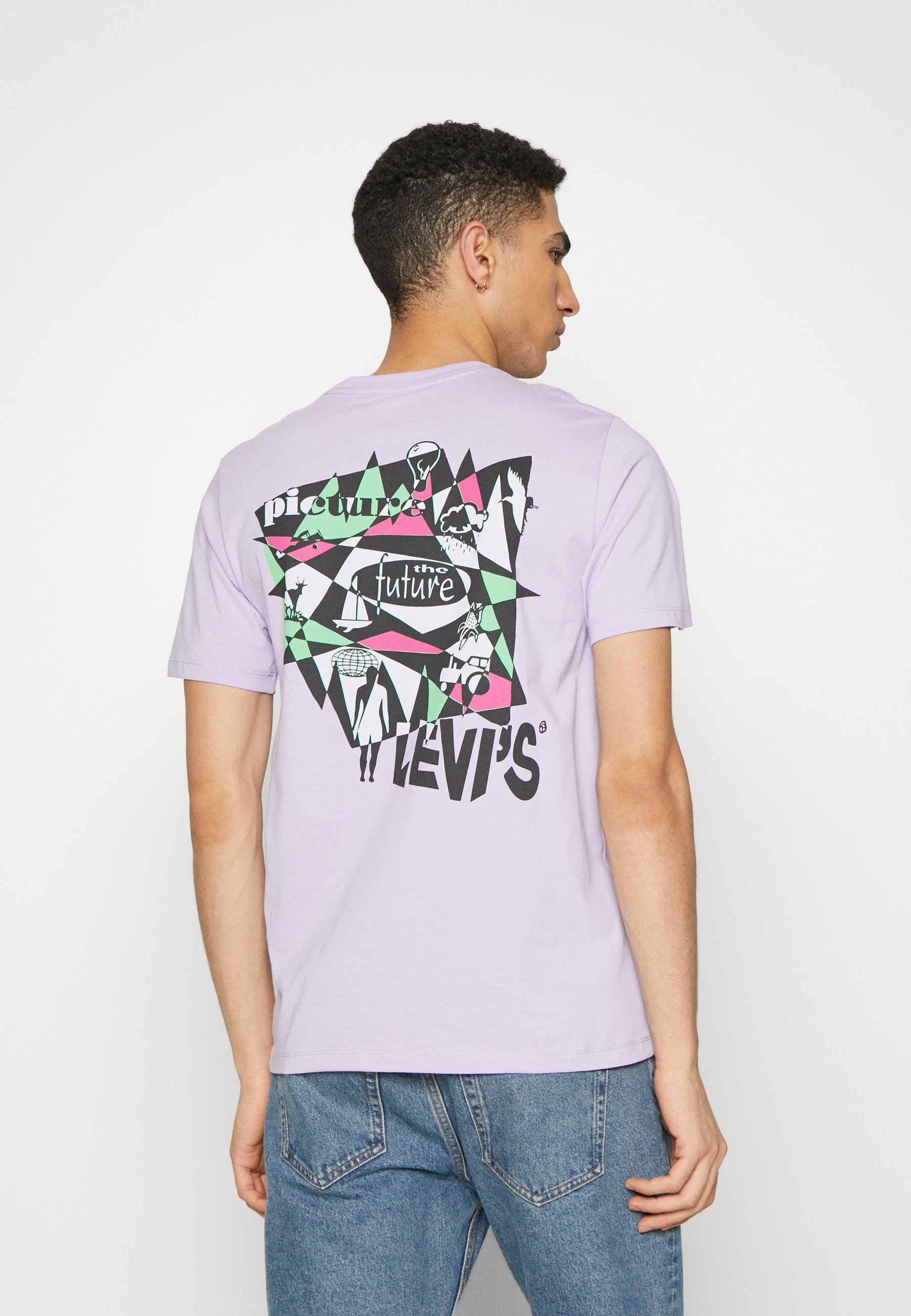 Levi's® GRAPHIC CREWNECK TEE - Print T-shirt - lilac