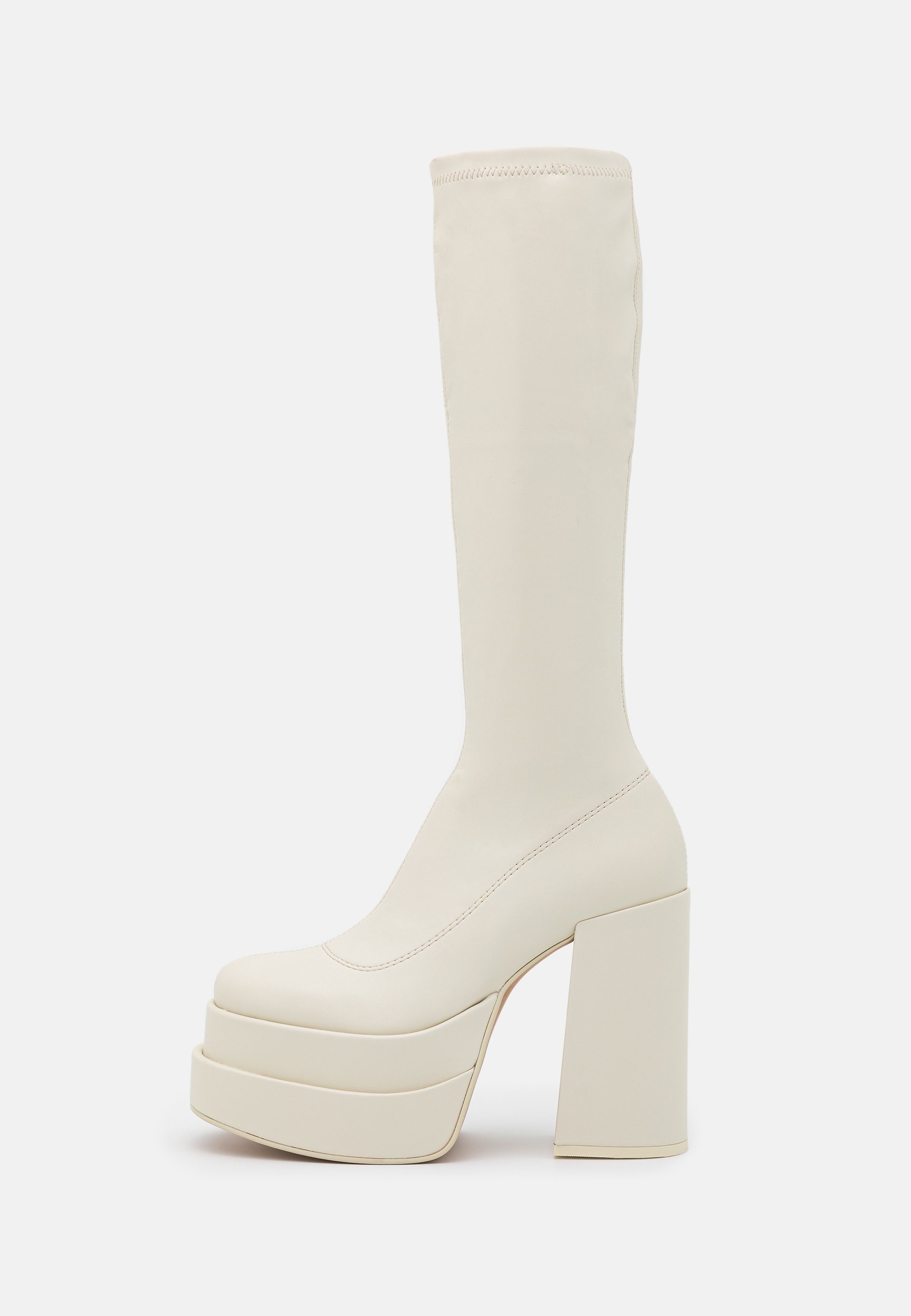 Steve Madden CYPRESS - Platform boots - off white/white