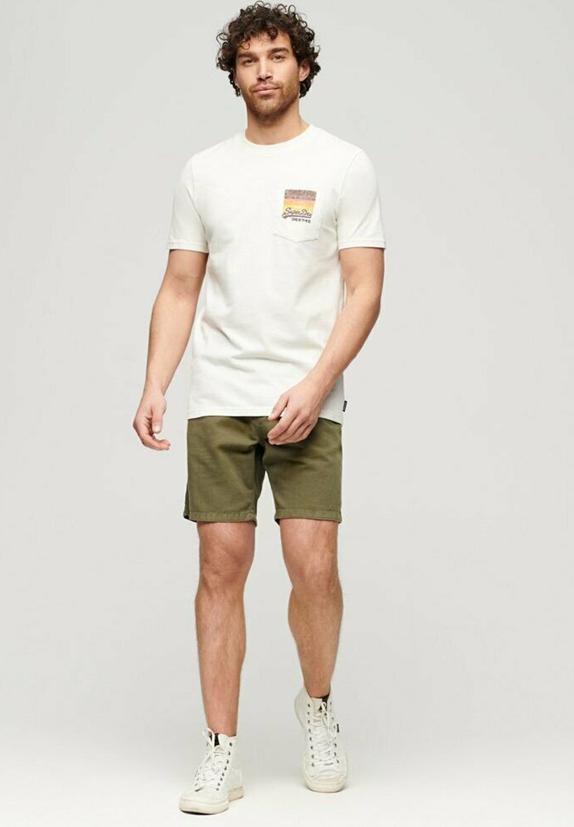 Superdry VINTAGE LOGO CALI - Print T-shirt - off white/white