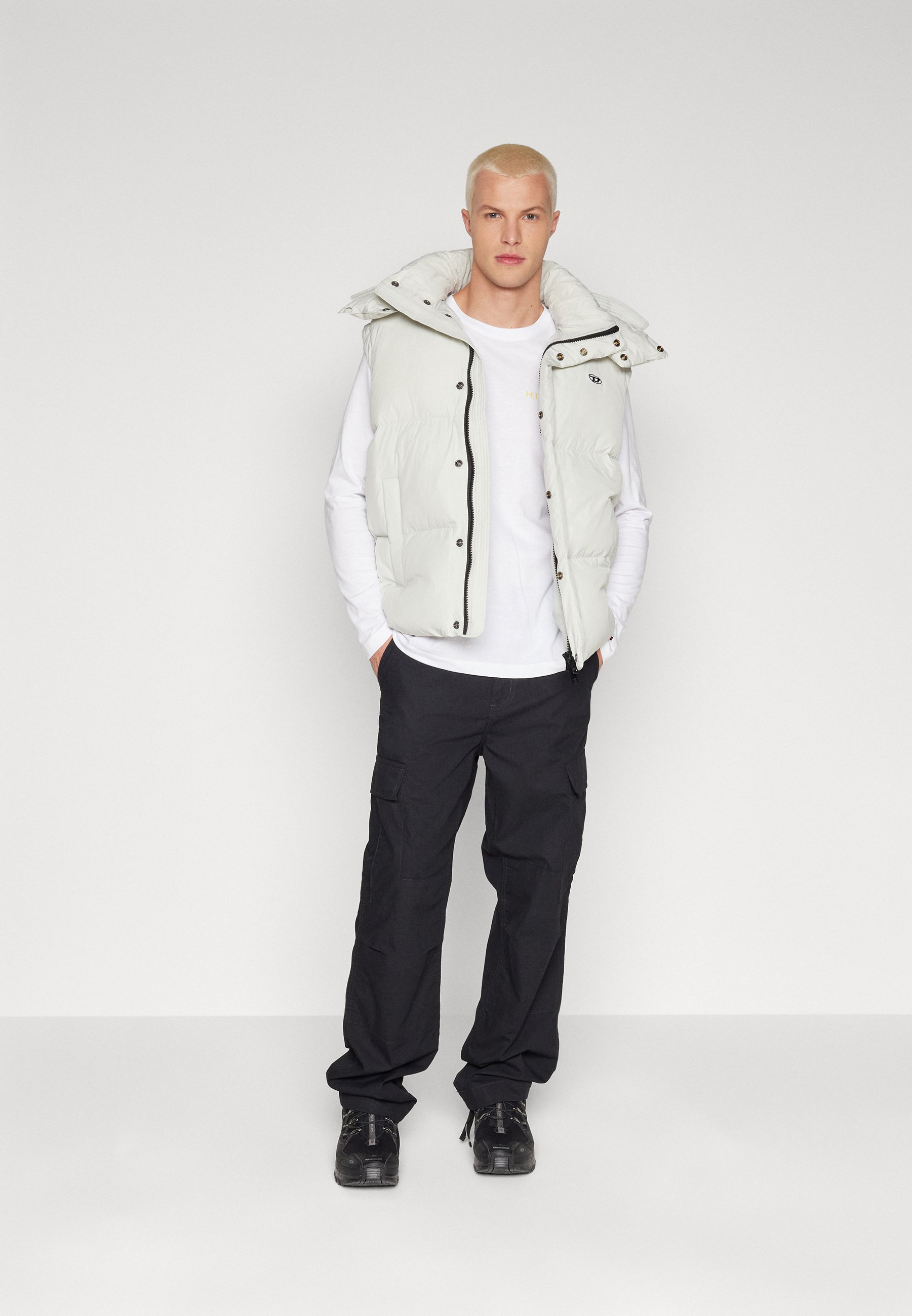 Diesel ROLFYS - Waistcoat - offwhite/off-white