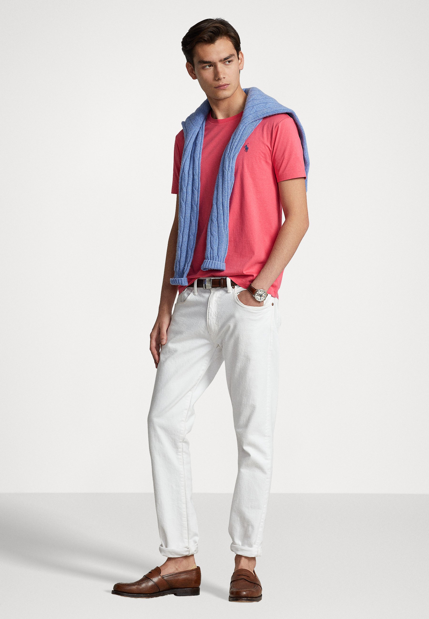 Polo Ralph Lauren SHORT SLEEVE - Basic T-shirt - pale red/red