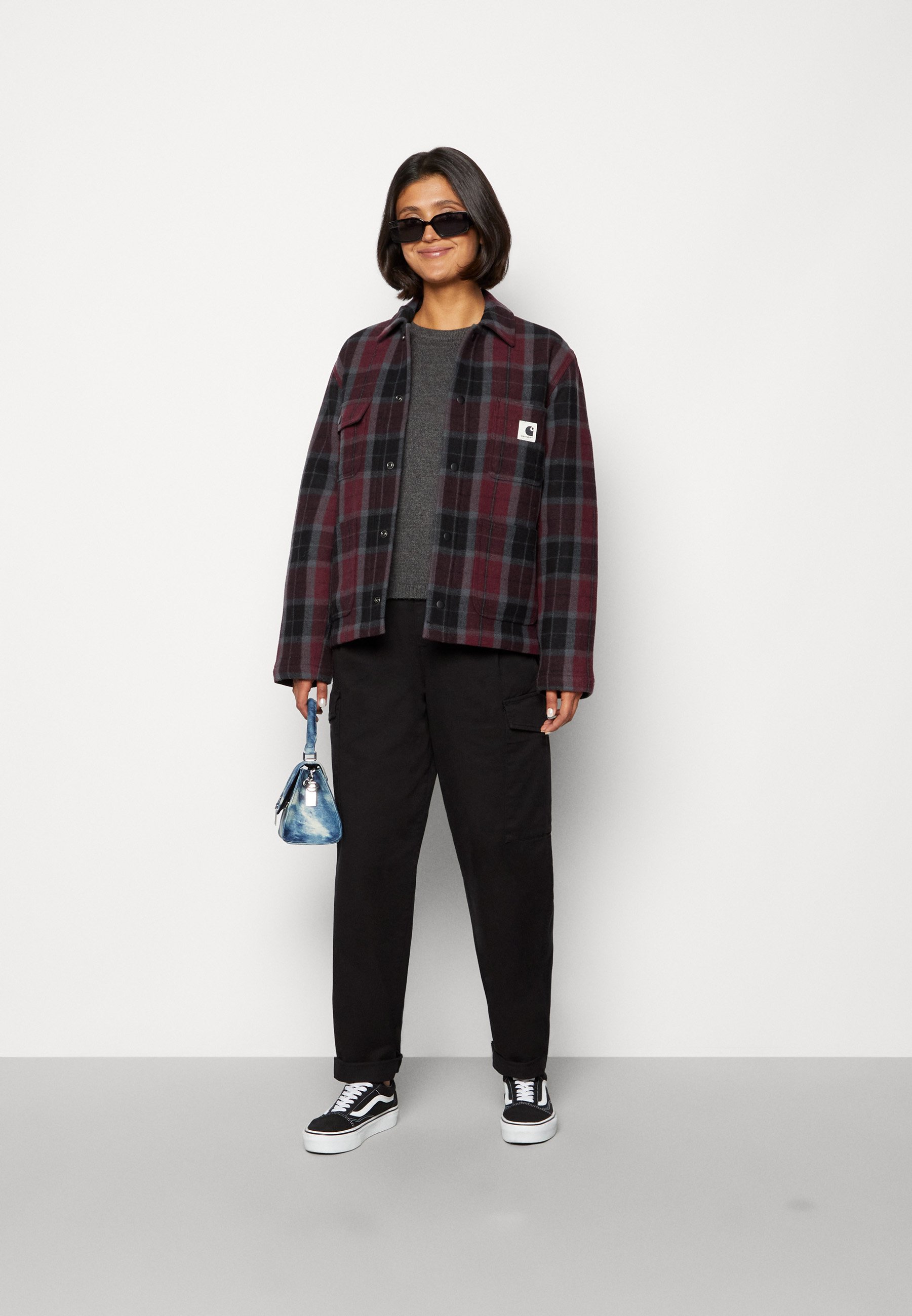 ONLY ONLLEVA  BALLOON  - Jumper - dark grey/mottled grey