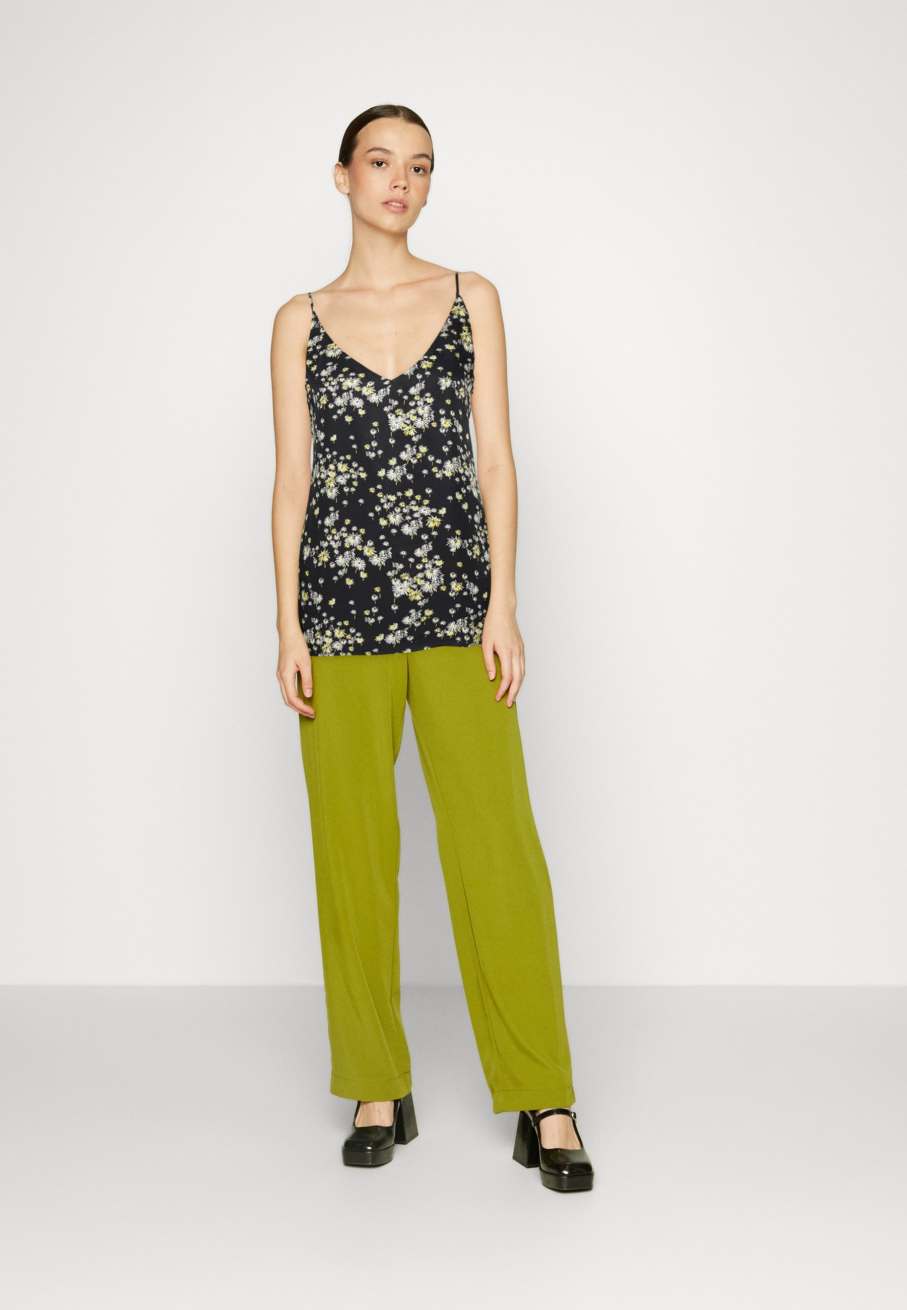 Scotch & Soda TANK WITH FRONT - Top - dandelion black/black