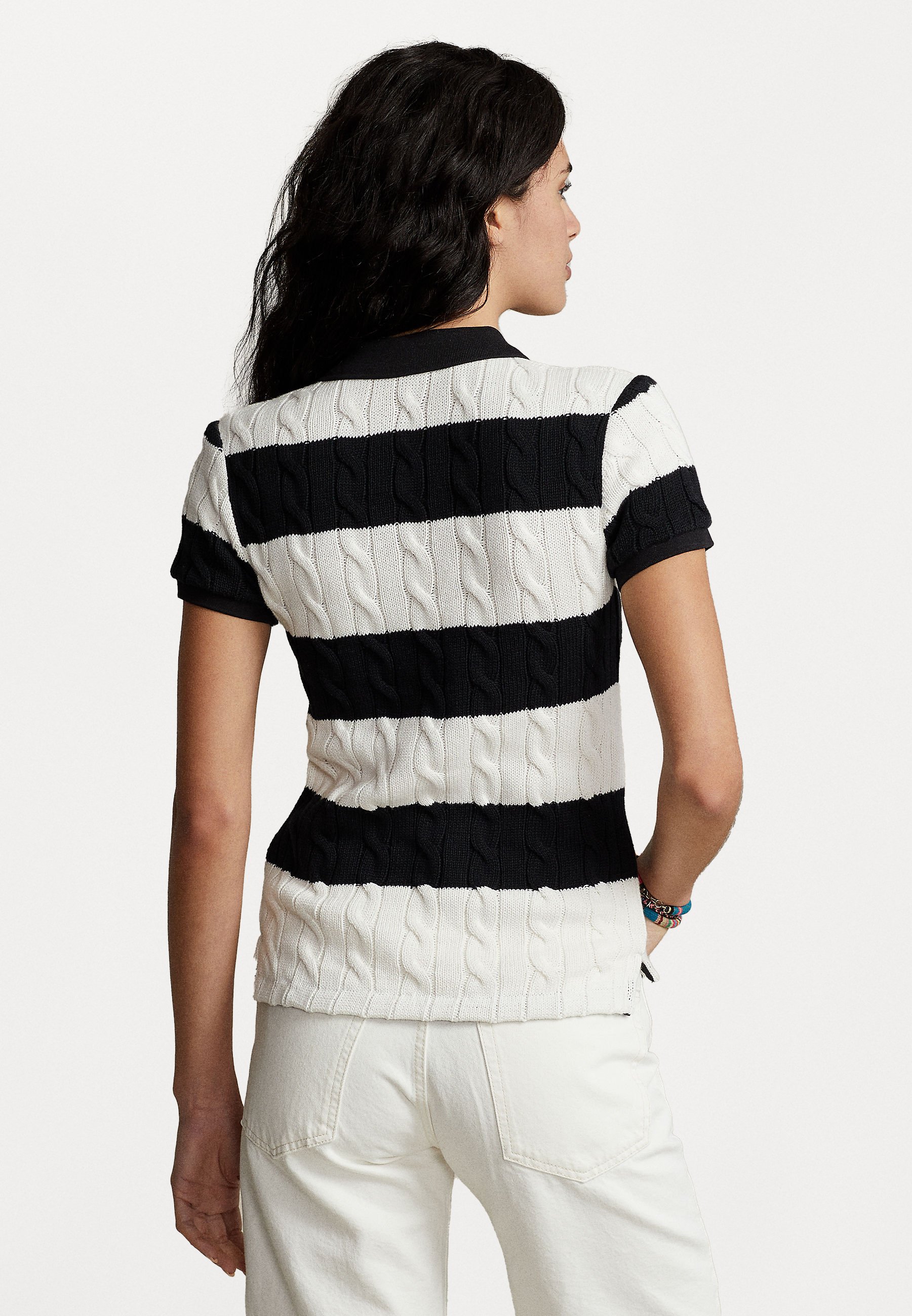 Polo Ralph Lauren SHORT SLEEVE - Polo shirt - cream/black/black