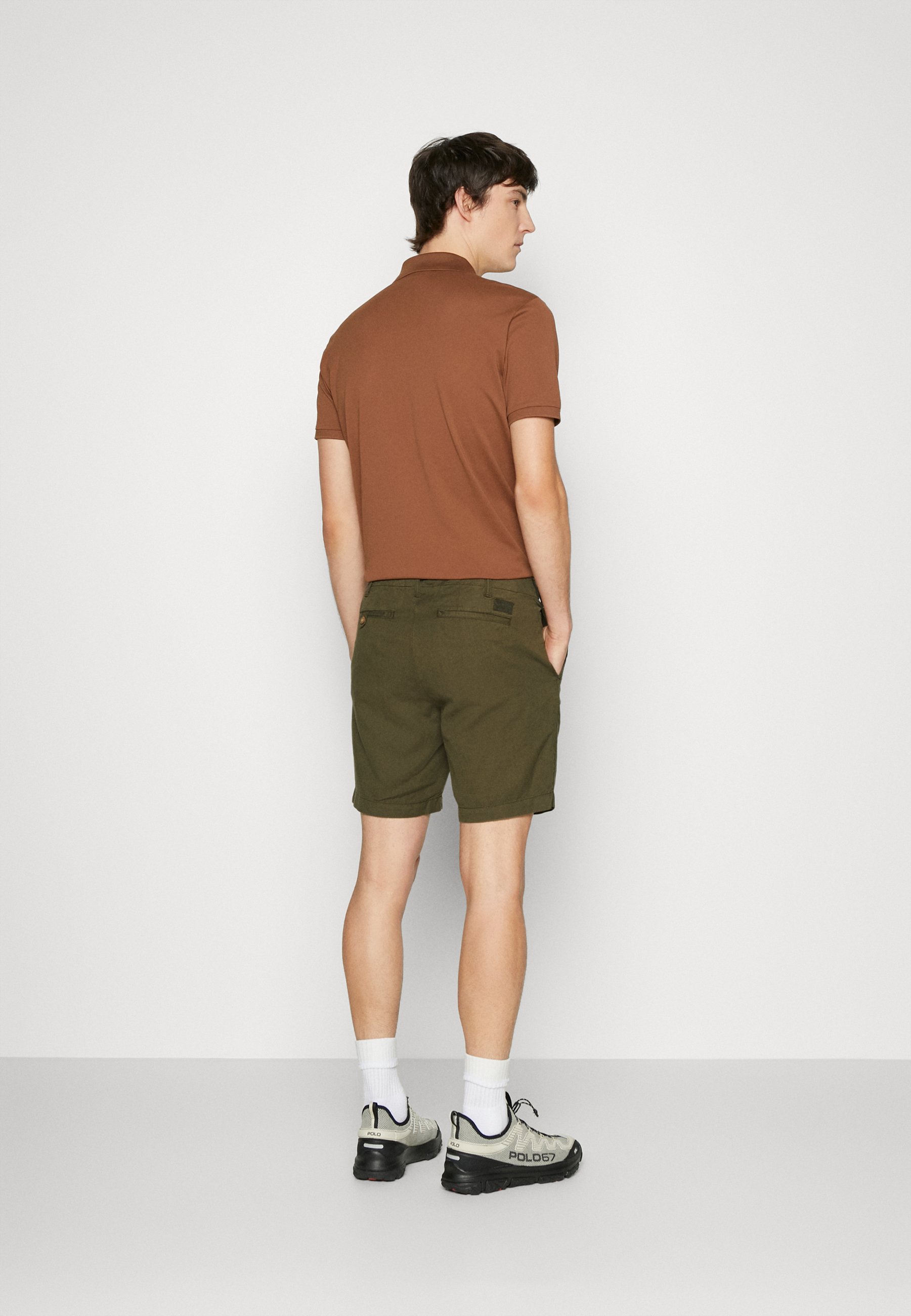 Polo Ralph Lauren STRAIGHT FIT LINEN-COTTON SHORT - Shorts - canopy olive/green