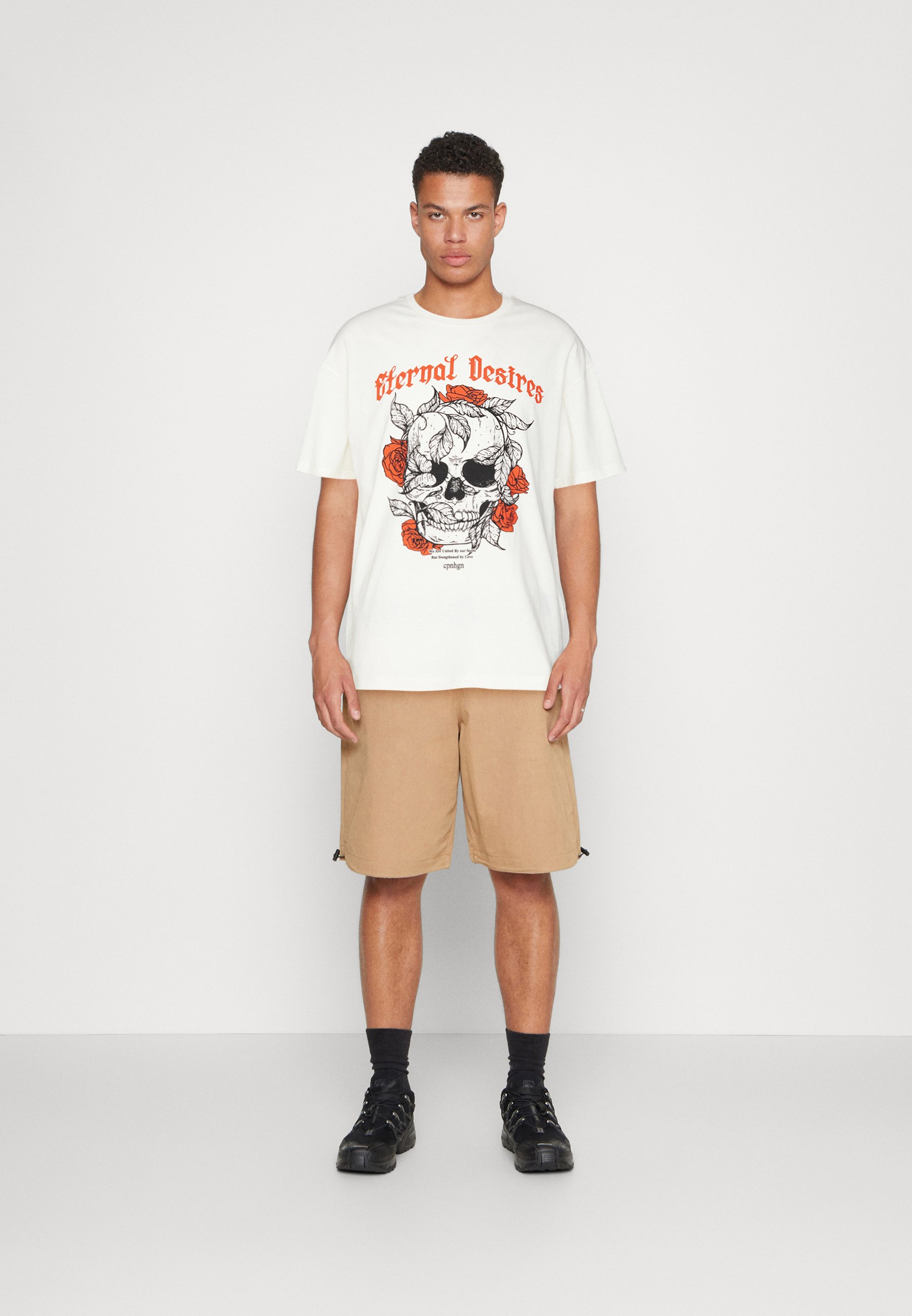Jack &Jones JORETERNAL TEE CREW NECK UNISEX - Print T-shirt - white/off-white