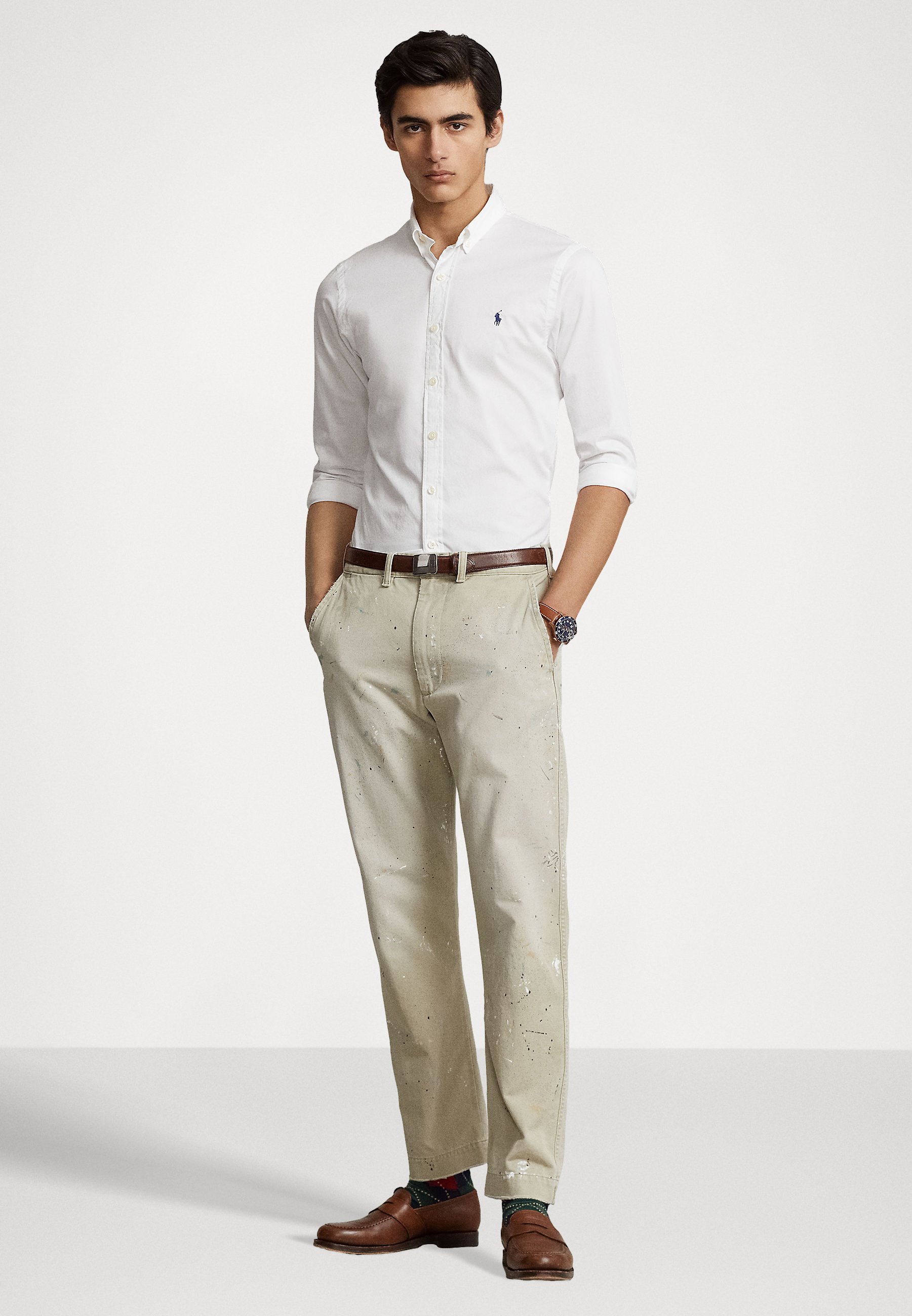 Polo Ralph Lauren LONG SLEEVE SPORT SHIRT - Shirt - white