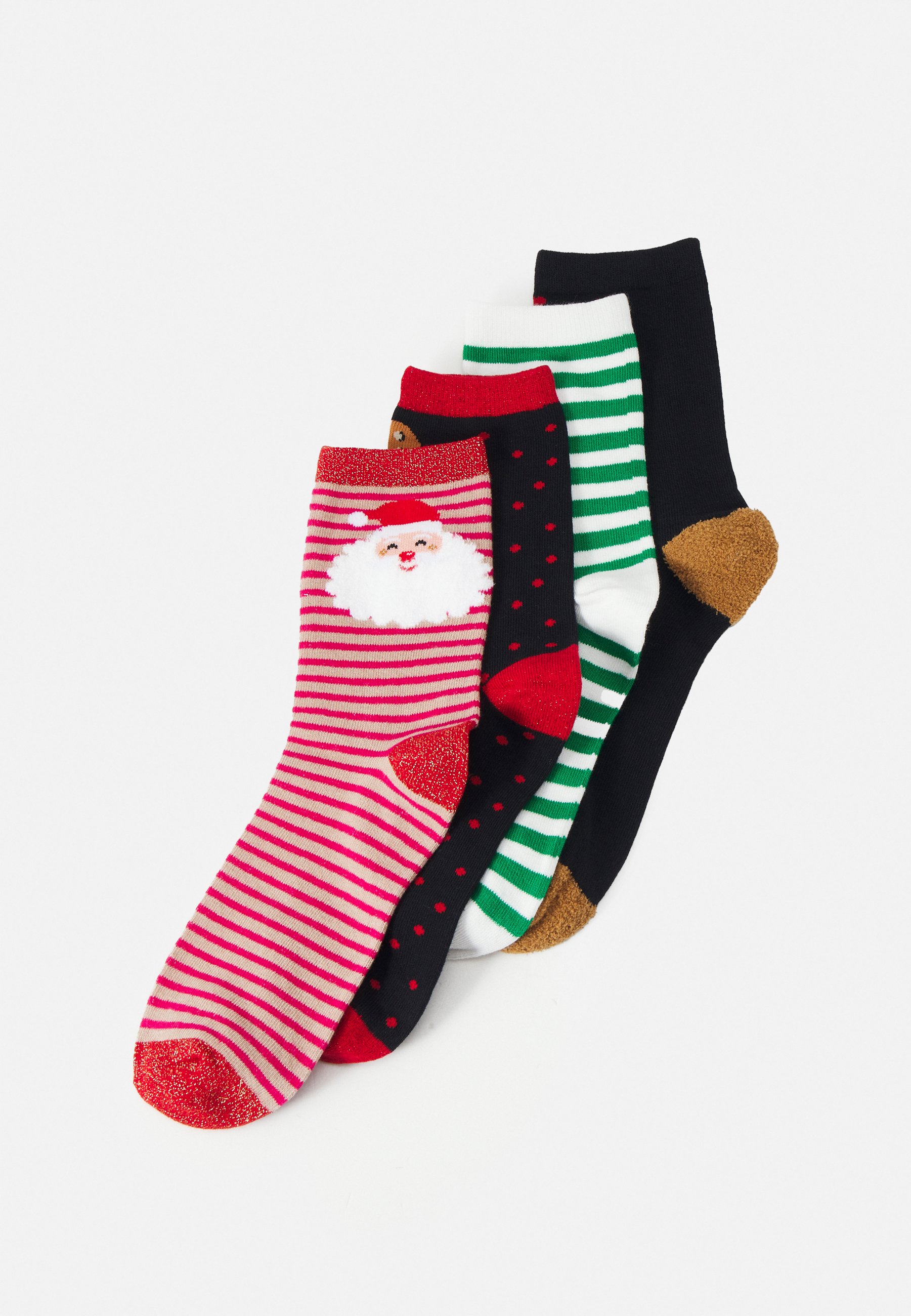 Vero Moda VMELF XMAS 4 PACK - Socks - black/green/red/green