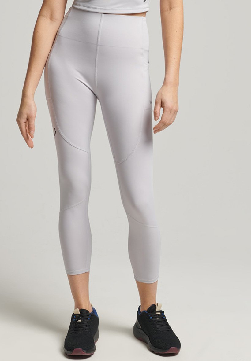 Superdry RUN  - Leggings - Trousers - moonlight grey/light grey