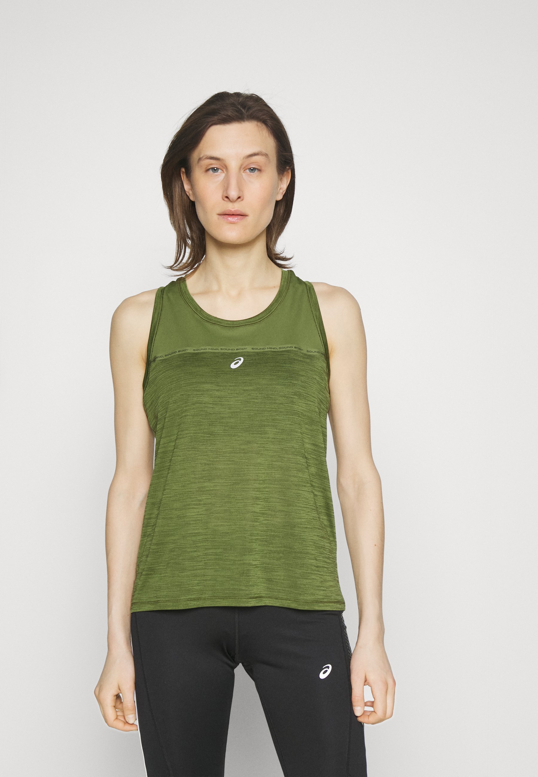 ASICS RACE TANK - Top - cactus/mantel green/khaki