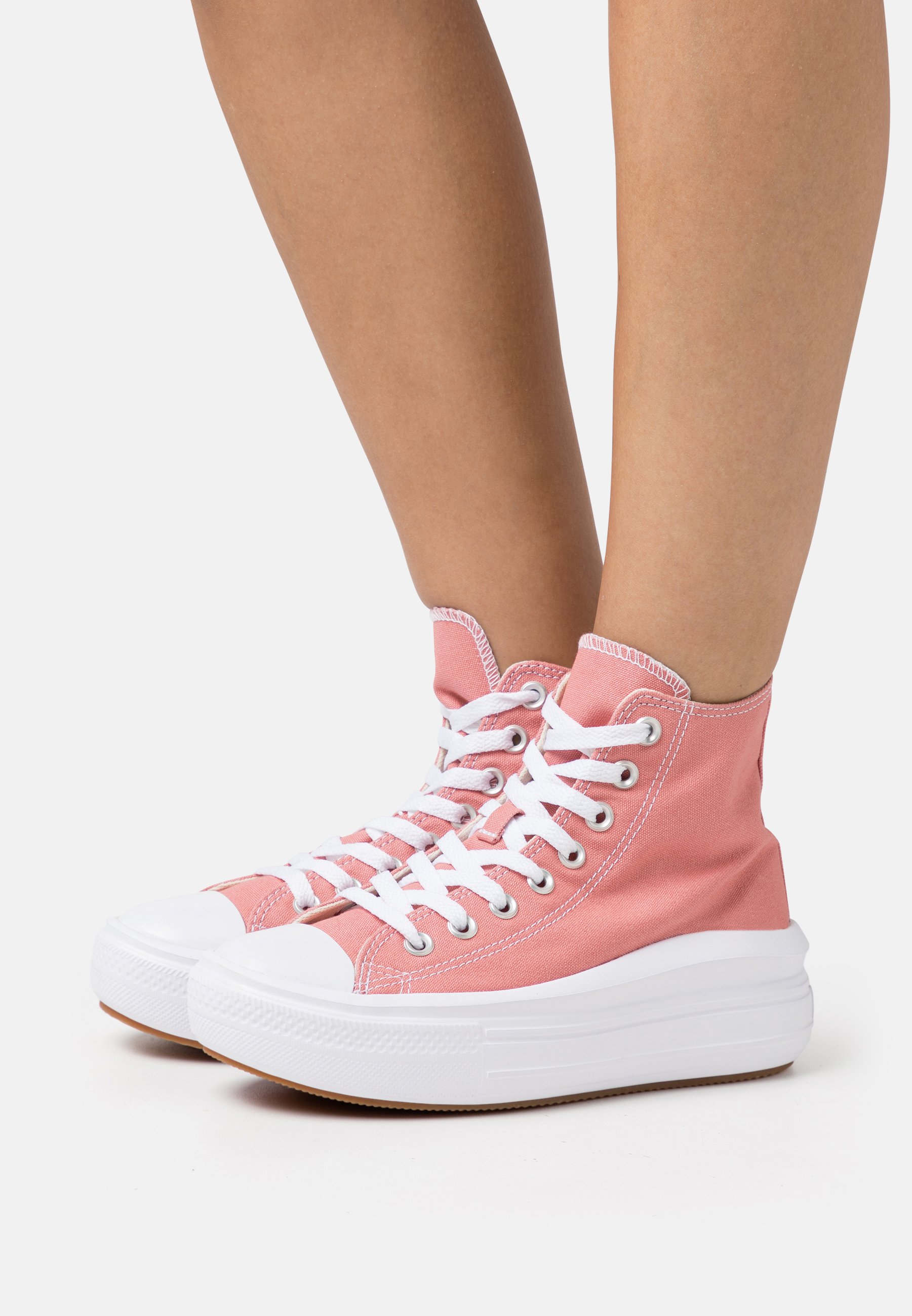 Converse CHUCK TAYLOR ALL STAR MOVE PLATFORM  - High-top trainers - ritual rose/white/pink