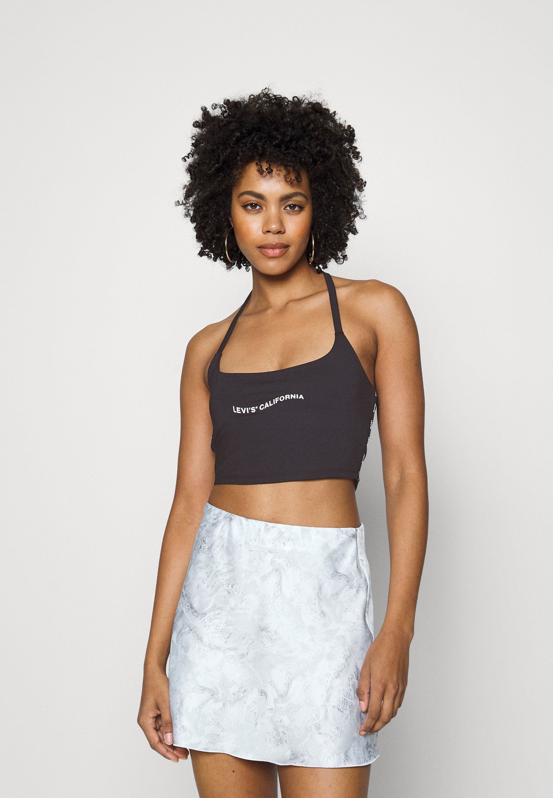 Levi's® GRAPHIC HALTER CROP - Top - blacks/black