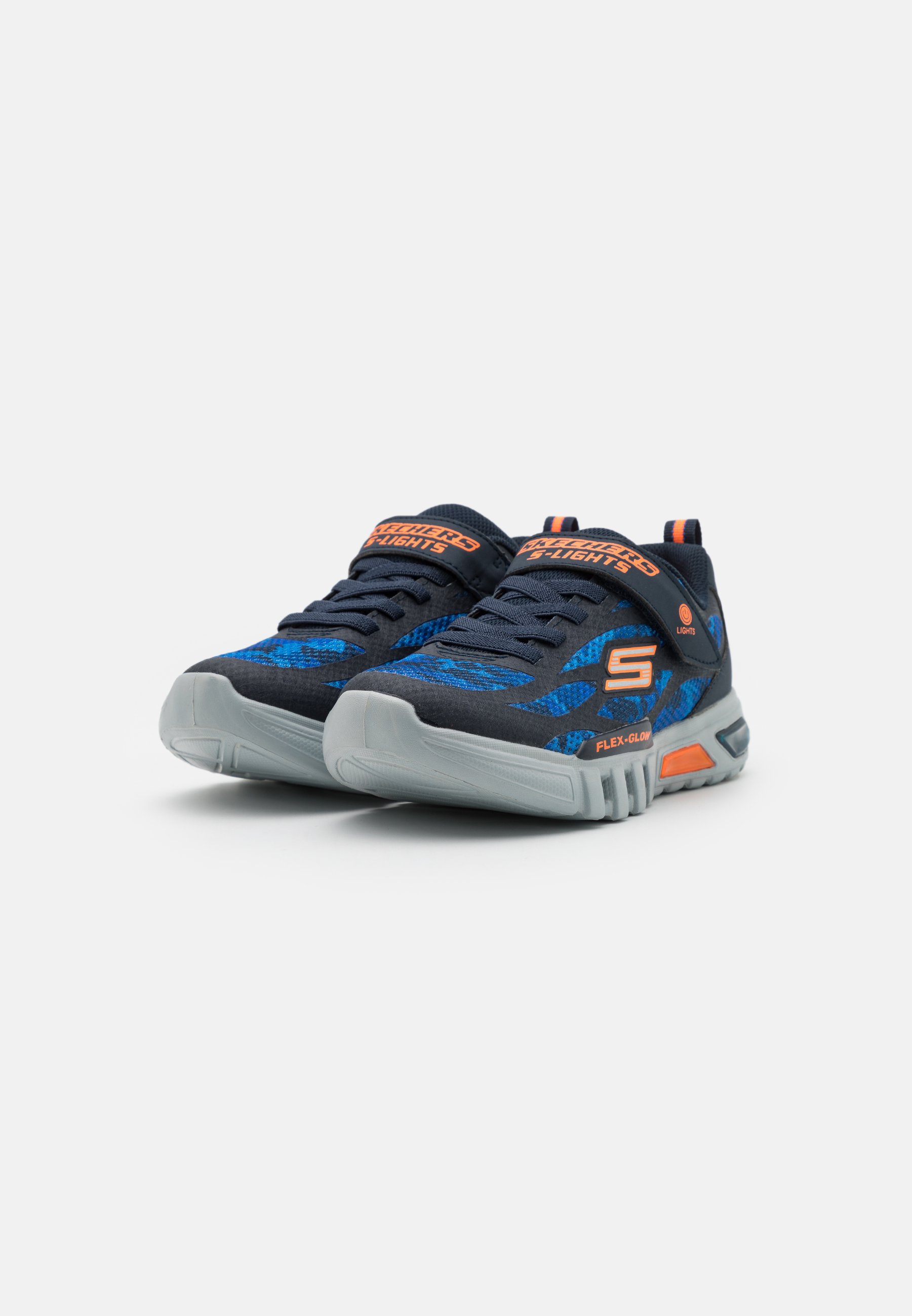 Skechers FLEX GLOW - Trainers - navy/blue/orange/dark blue