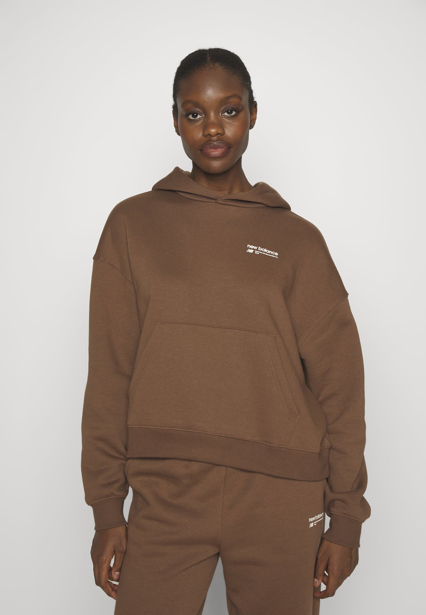 NB LINEAR HERITAGE BRUSHED BACK  - Sweatshirt - pinecone/brown