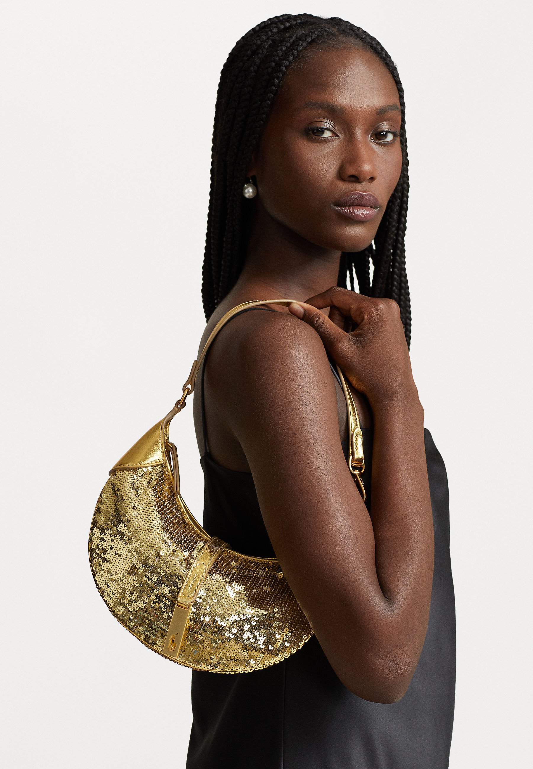 Polo Ralph Lauren SHOULDER BAG SMALL - Handbag - gold-coloured