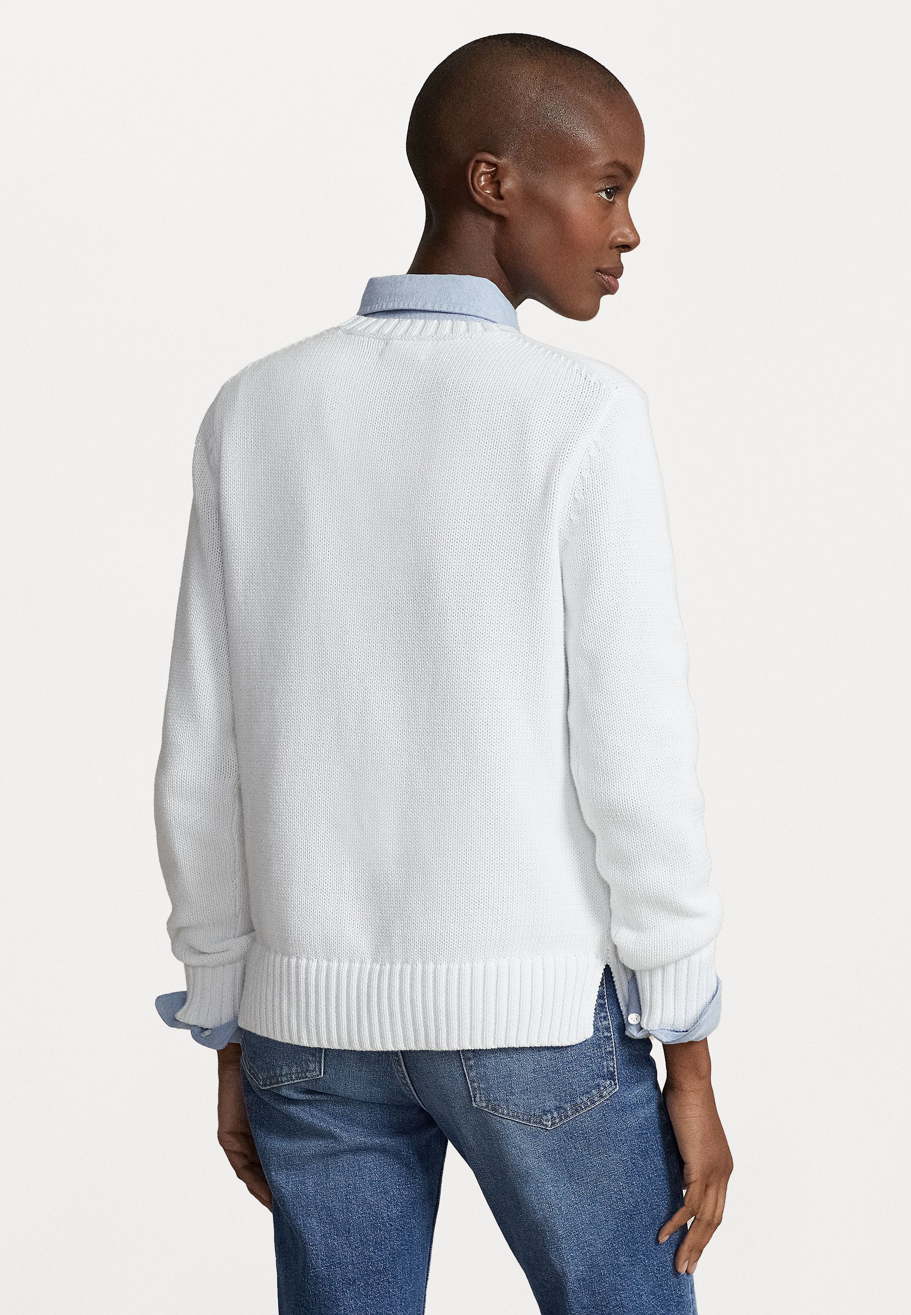 Polo Ralph Lauren BEAR LONG SLEEVE - Jumper - white/multi-coloured
