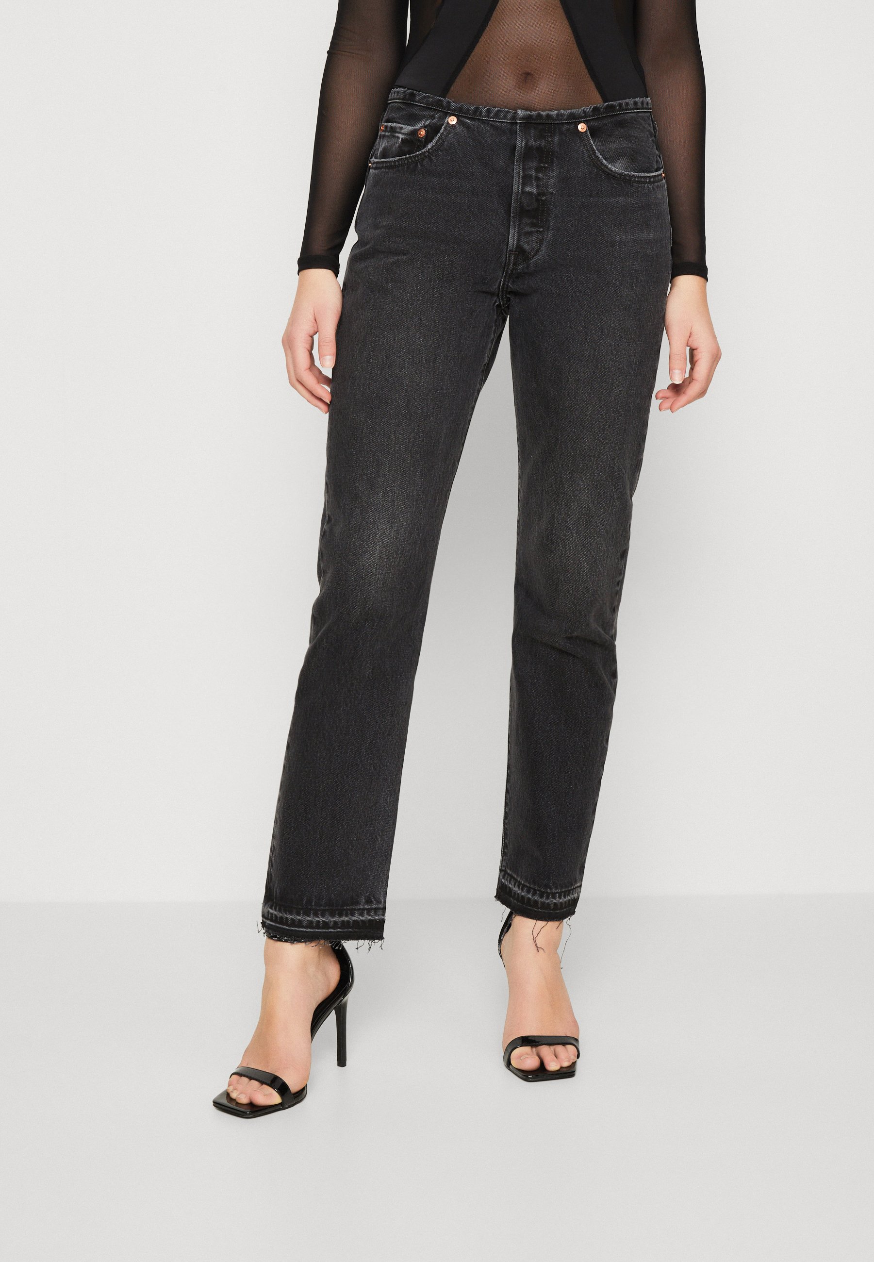 Levi's® 501® MINI WAIST - Relaxed fit jeans - waste not want not/black denim
