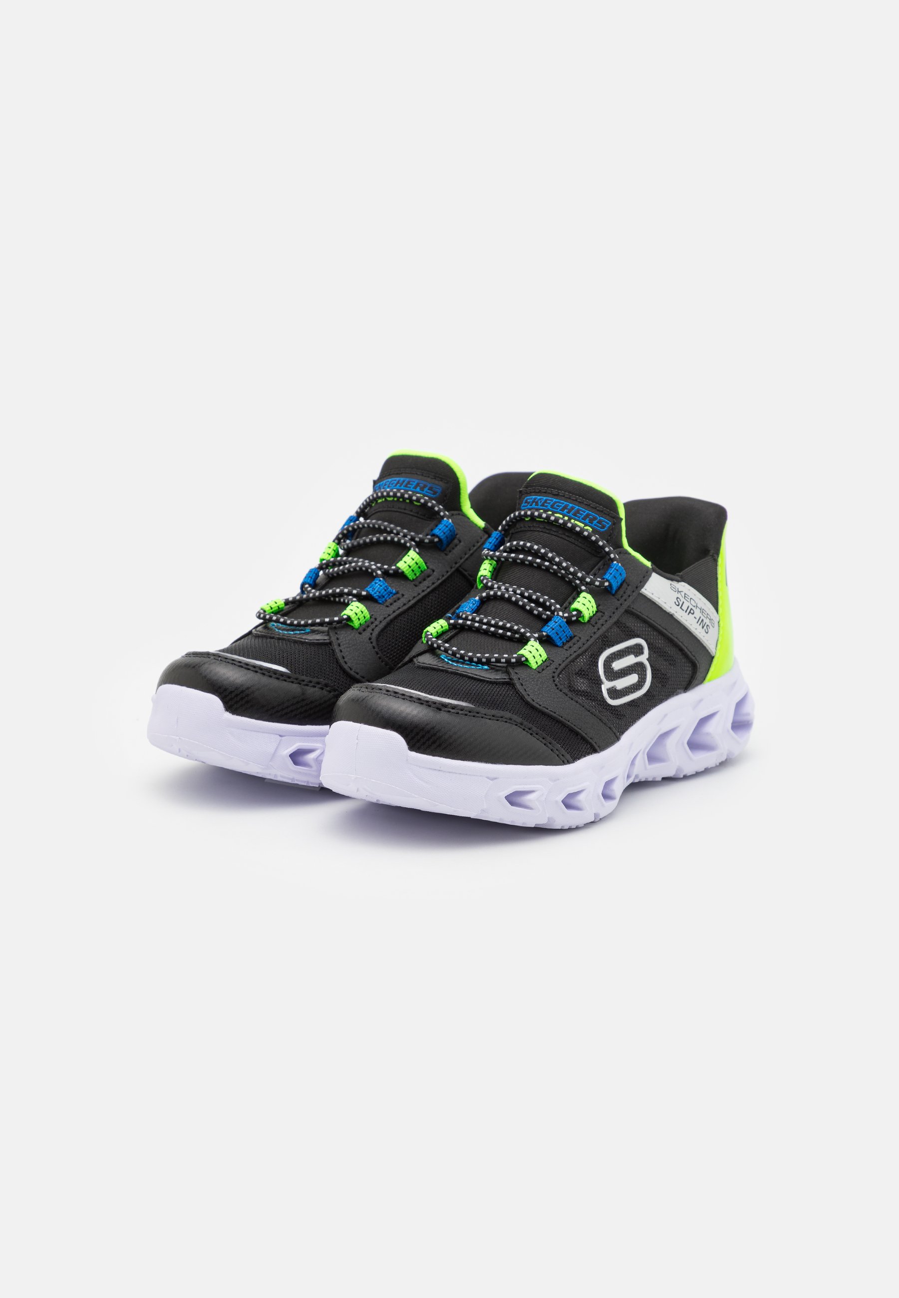 Skechers HYPNO FLASH 2.0 UNISEX - Trainers - black/lime/blue/silver/black