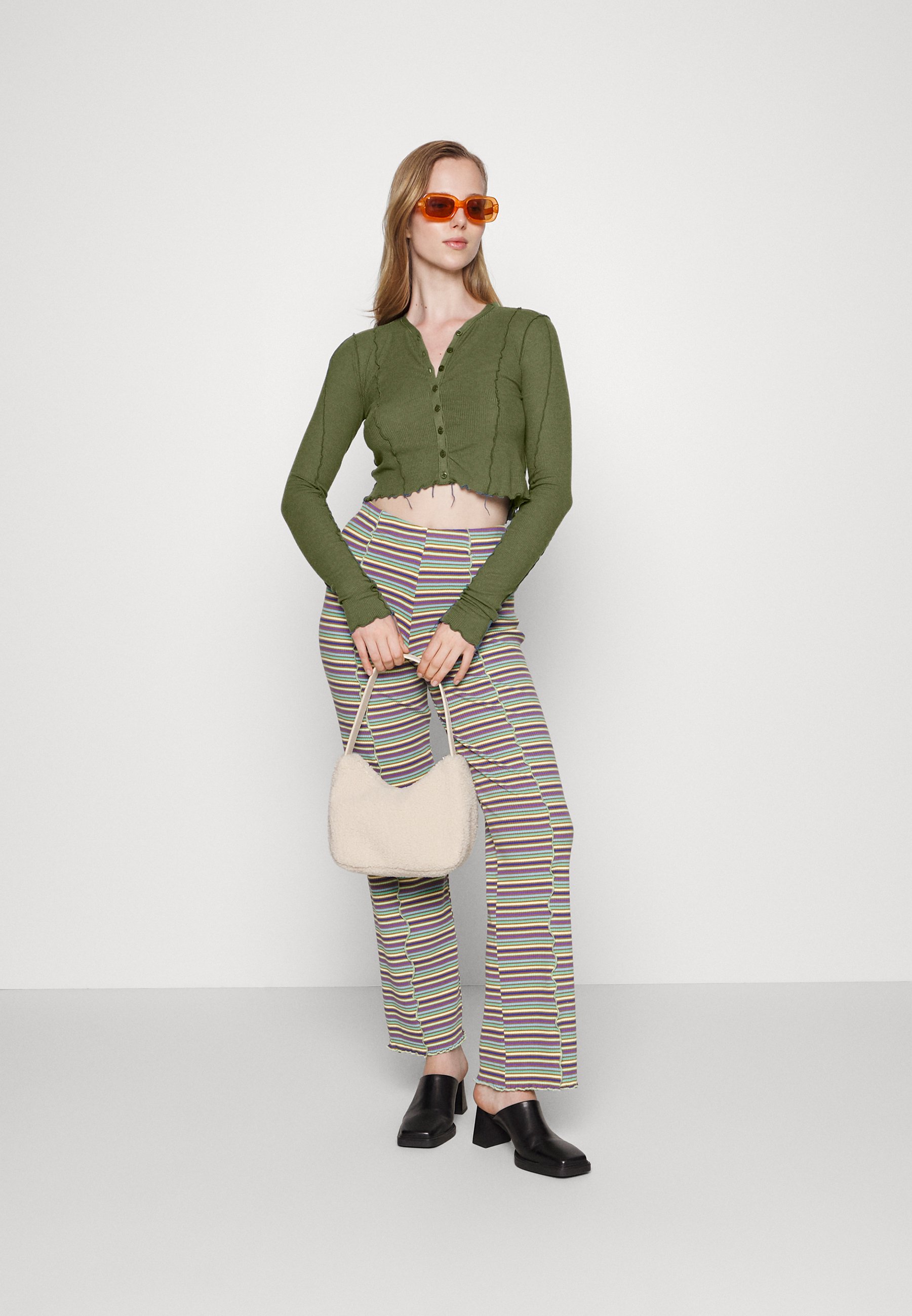 Diesel RIBYEL OPEN - Cardigan - green/khaki