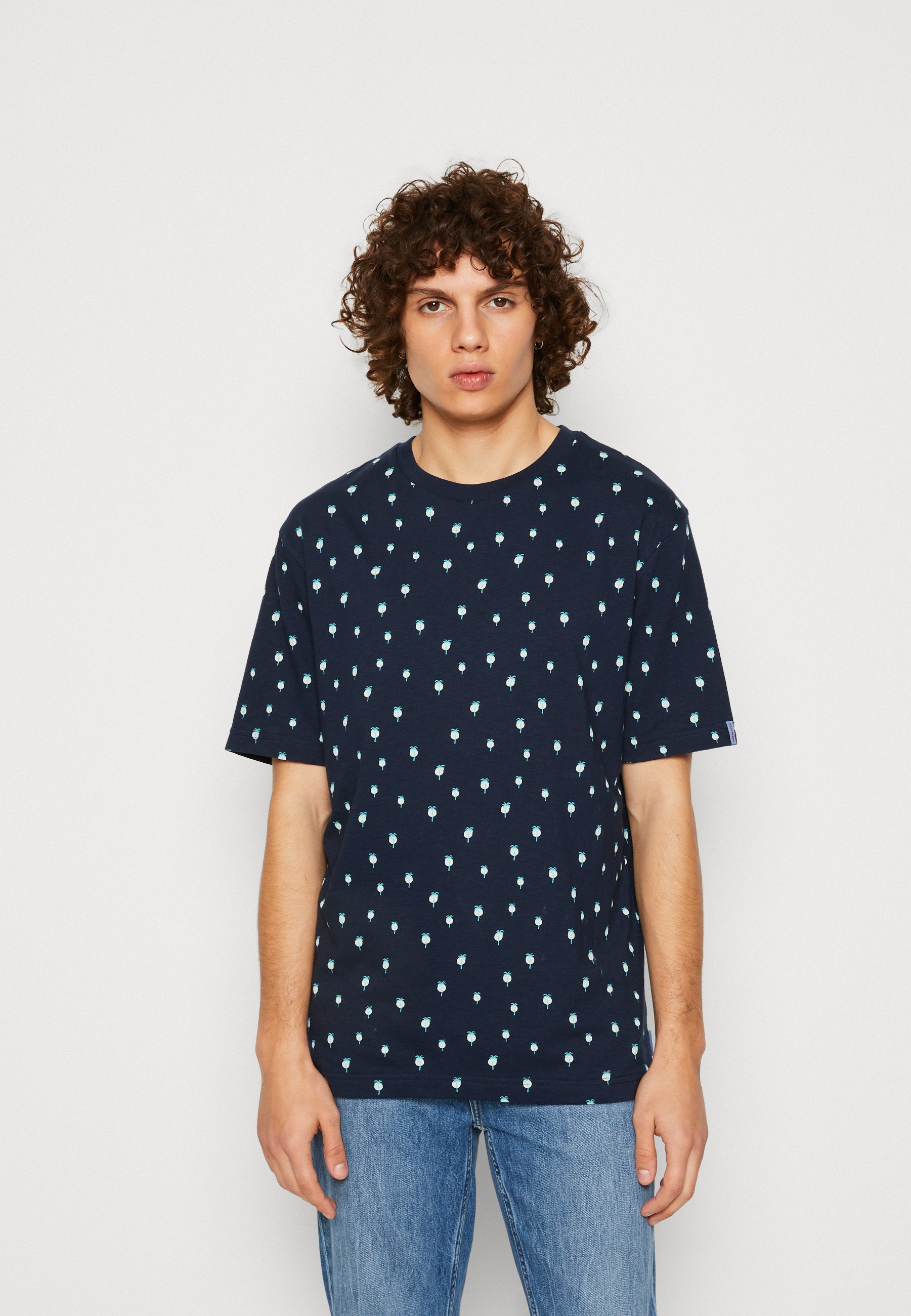 Scotch & Soda MINI PALM - Print T-shirt - navy/dark blue