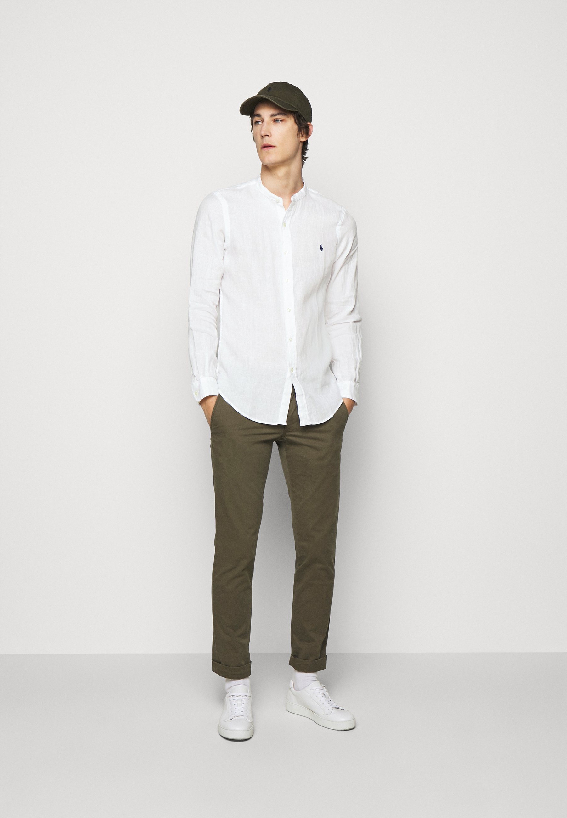 Polo Ralph Lauren SLIM FIT LINEN SHIRT - Shirt - white