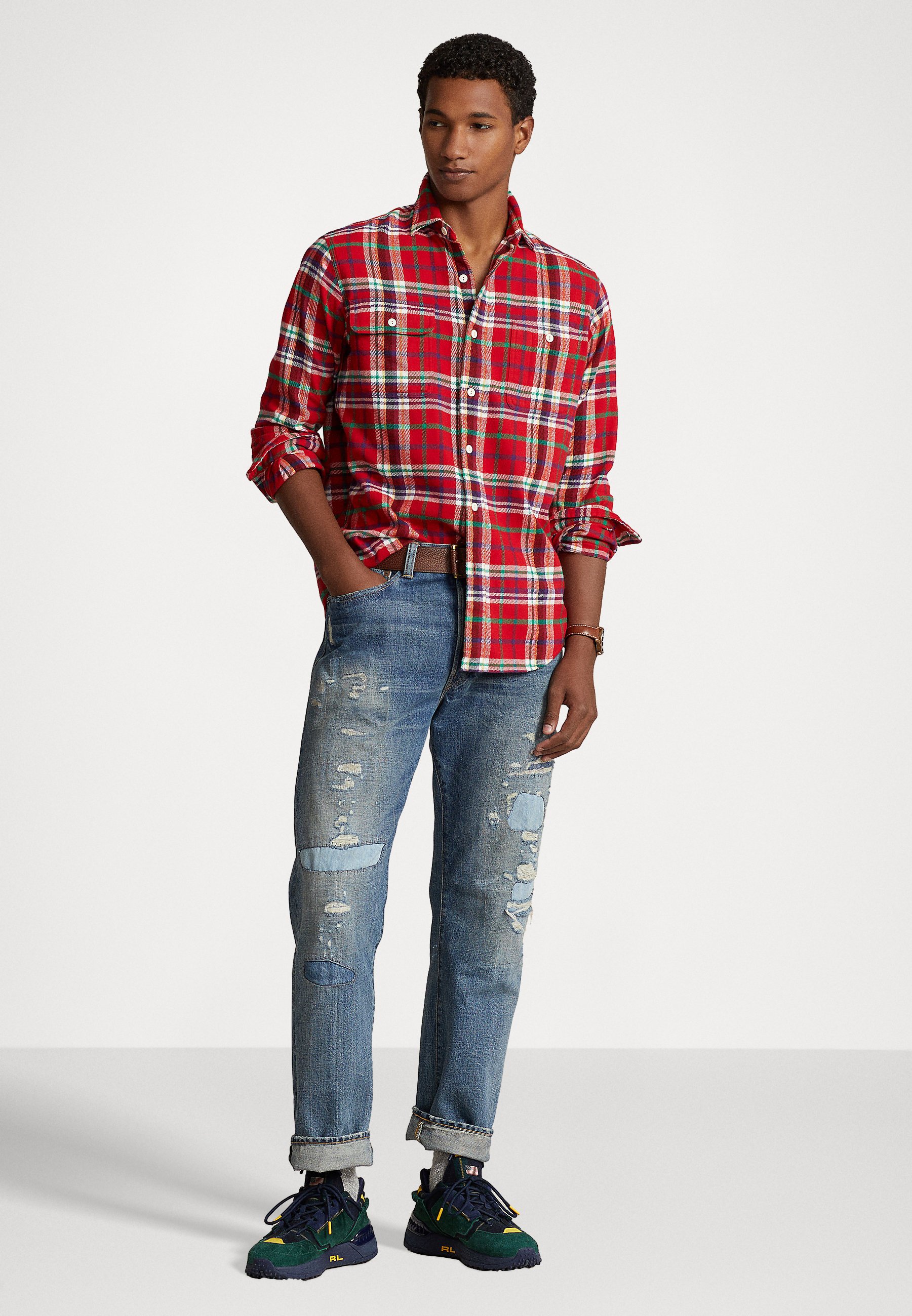 Polo Ralph Lauren LONG SLEEVE - Shirt - red/white/red
