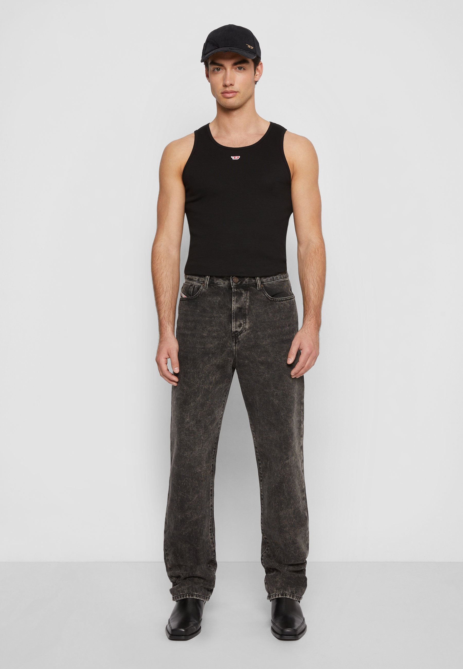 Diesel 1955 High Waist - Straight leg jeans - 09b87 02/grey denim