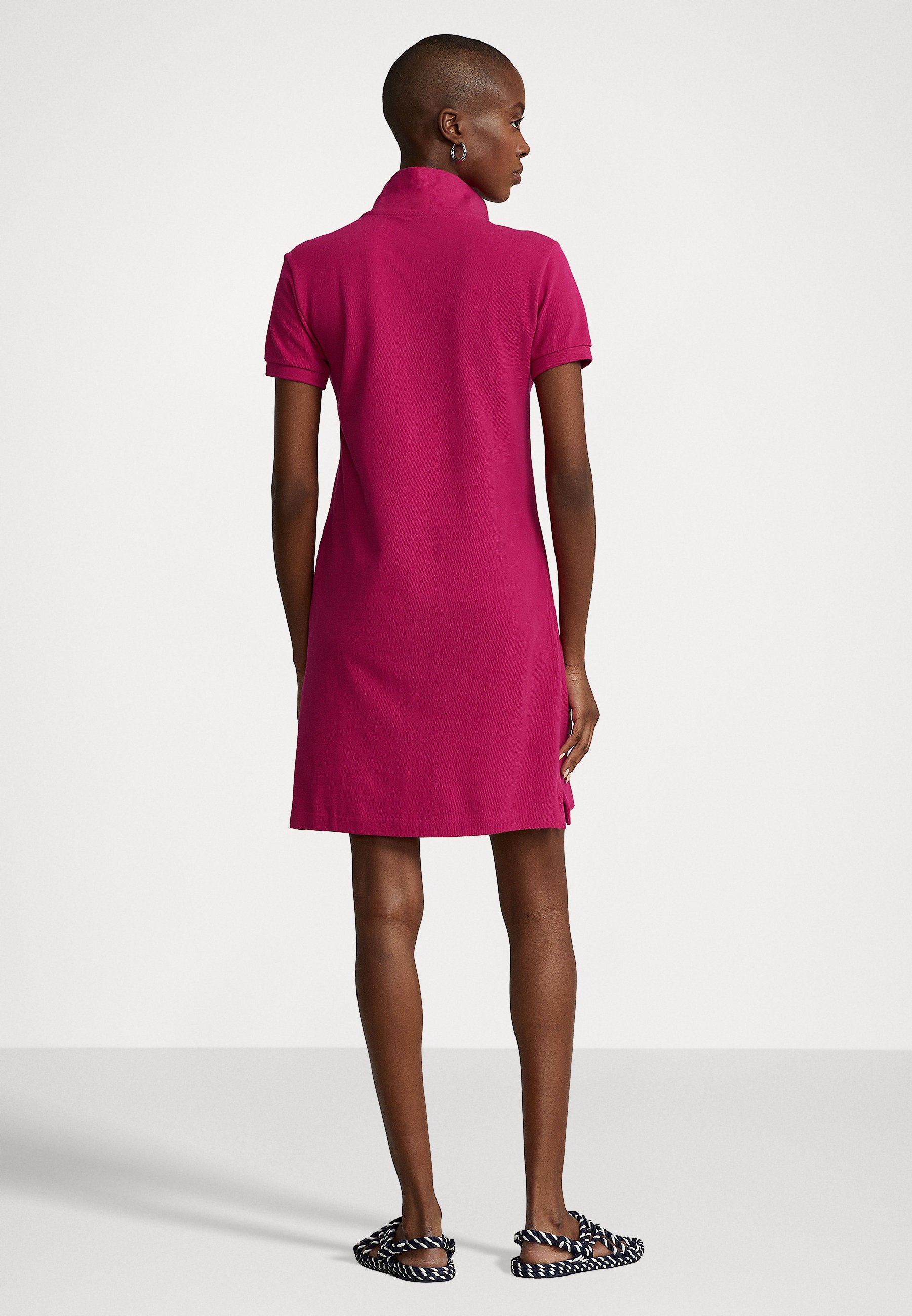 Polo Ralph Lauren SHORT SLEEVE CASUAL DRESS - Day dress - pink sky/pink