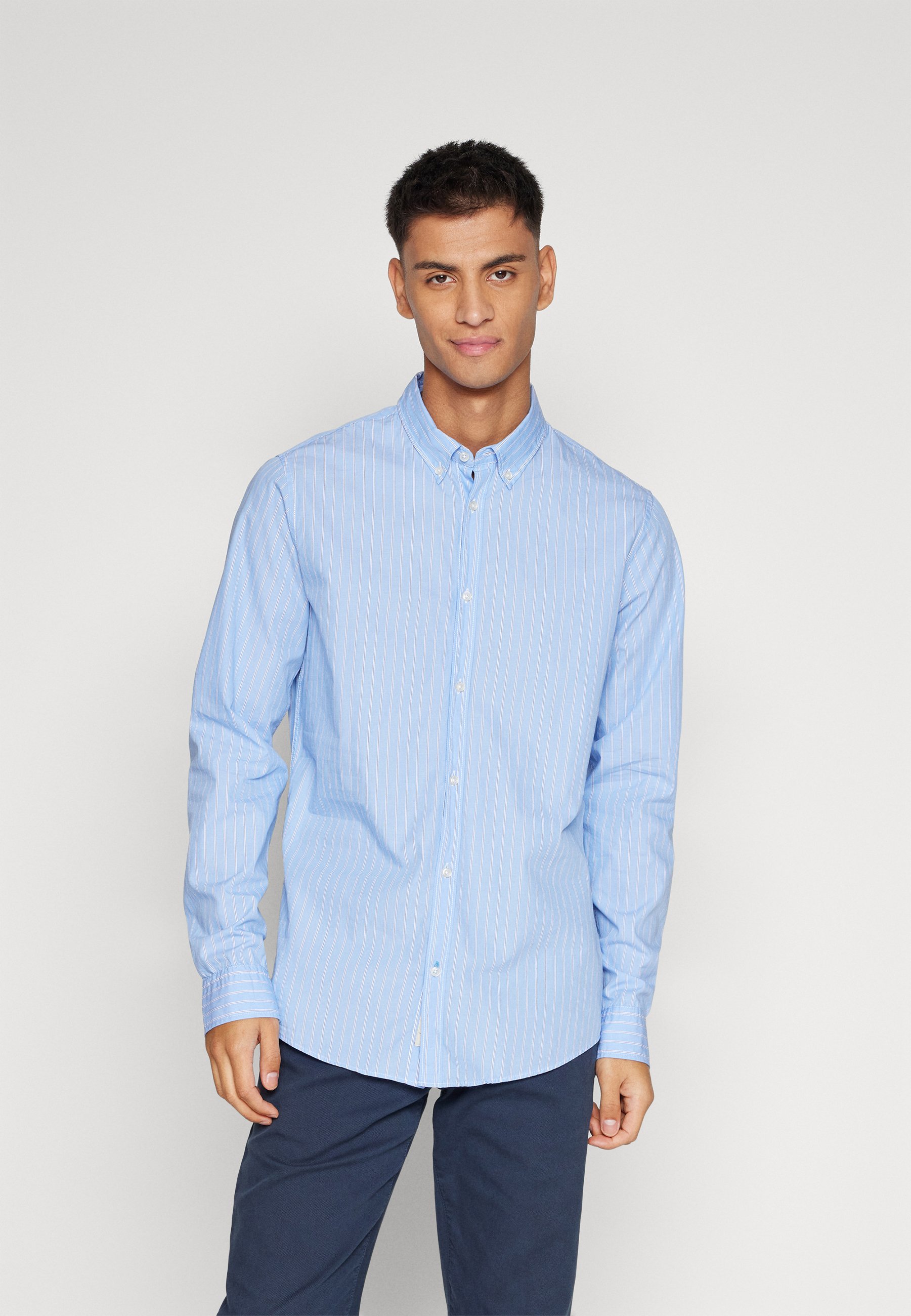Scotch & Soda ESSENTIAL STRIPE SHIRT - Shirt - light blue