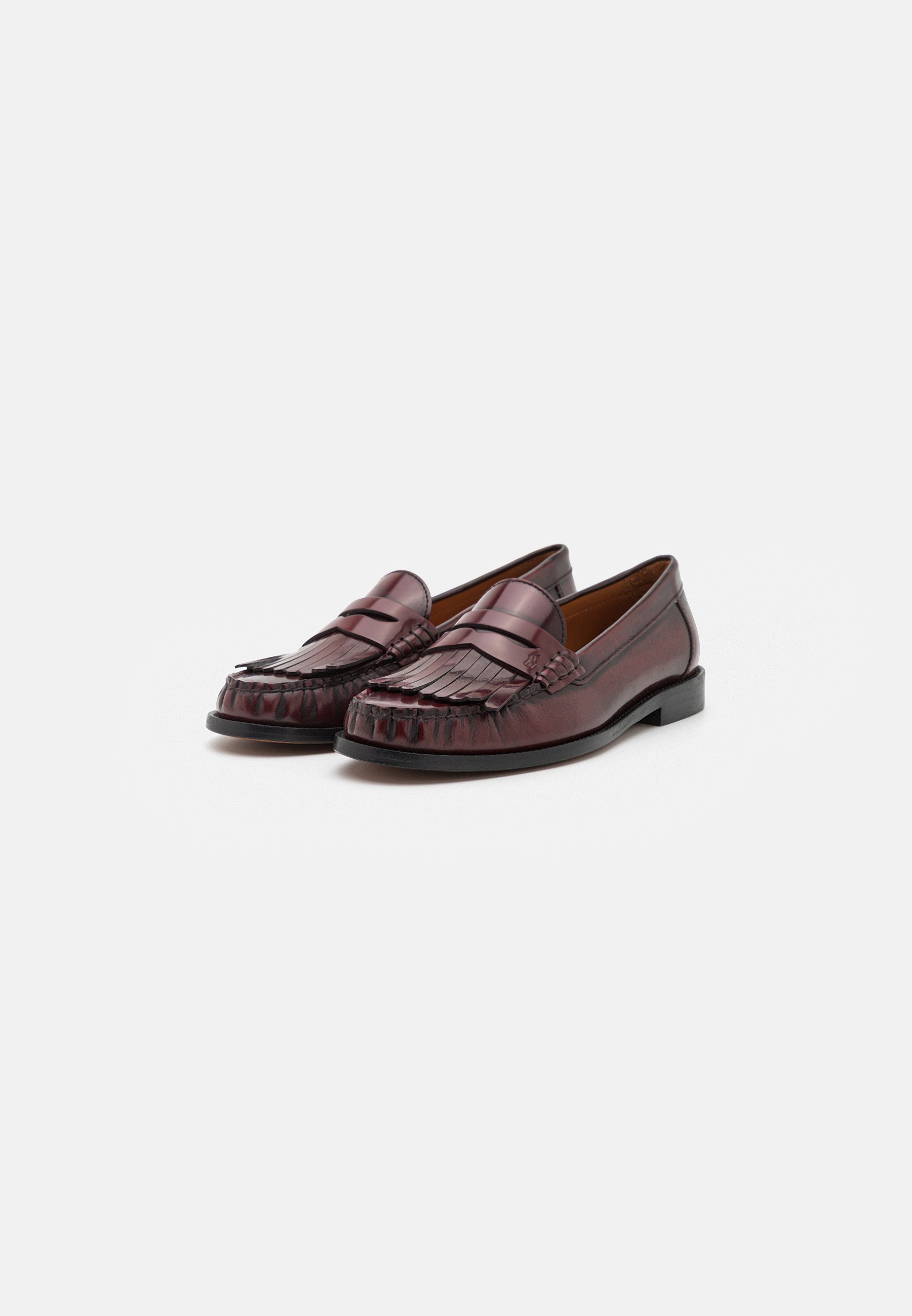 Polo Ralph Lauren FLATS LOAFER - Slip-ons - burgandy/bordeaux