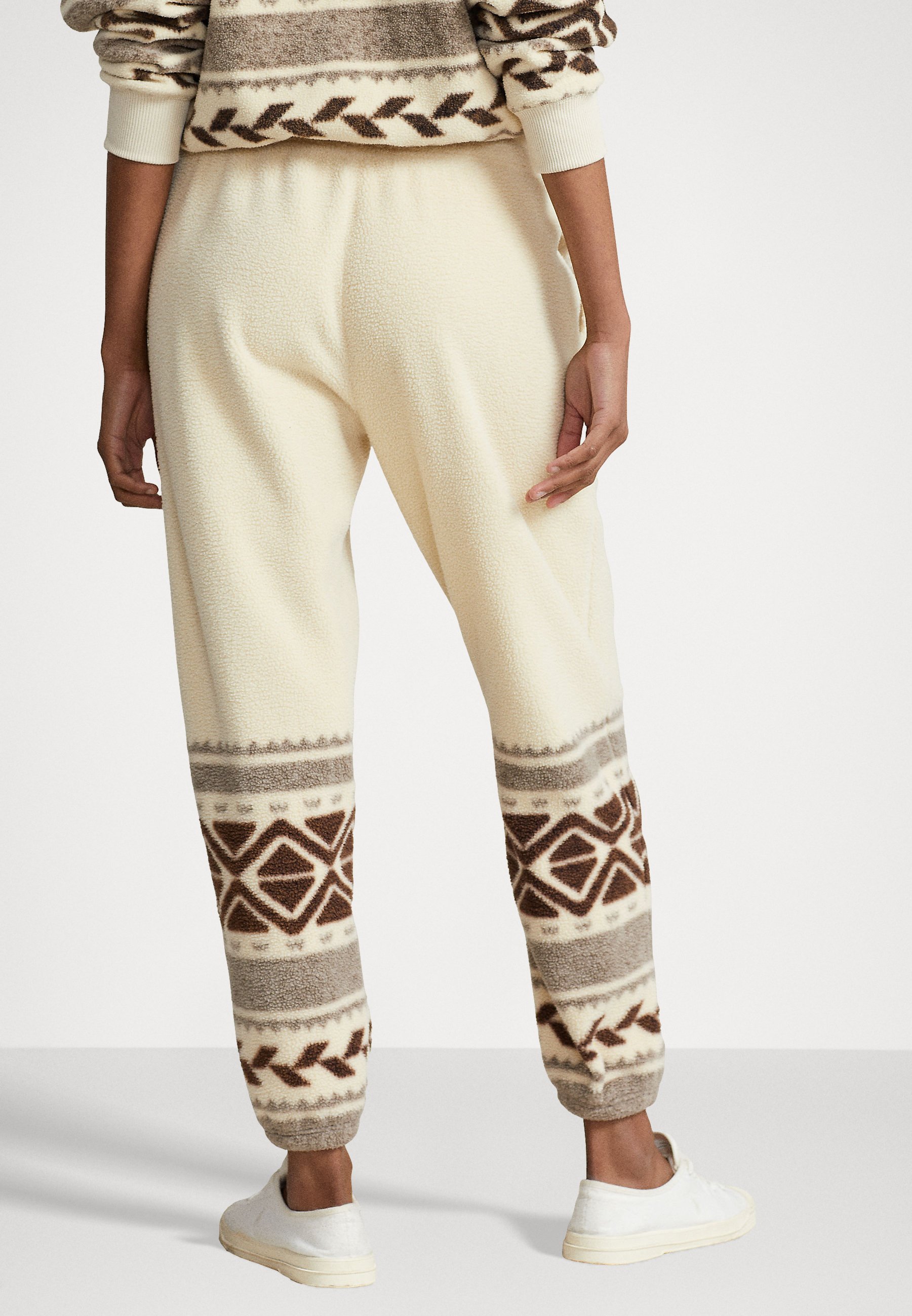 Polo Ralph Lauren ANKLE ATHLETIC - Tracksuit bottoms - brown multi/brown