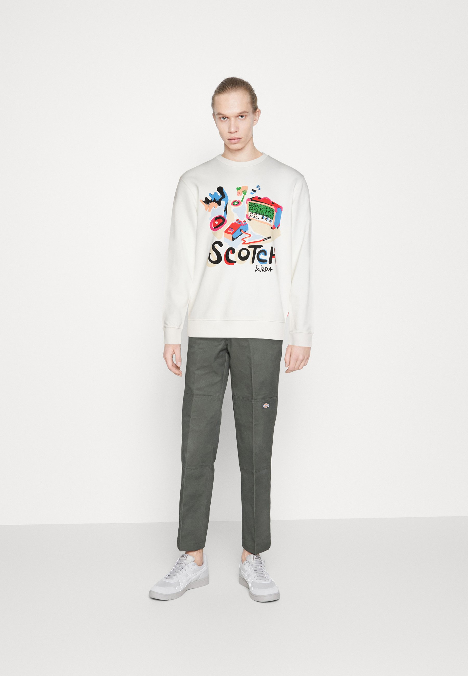 Scotch & Soda COLOURFUL LOGO - Sweatshirt - off-white