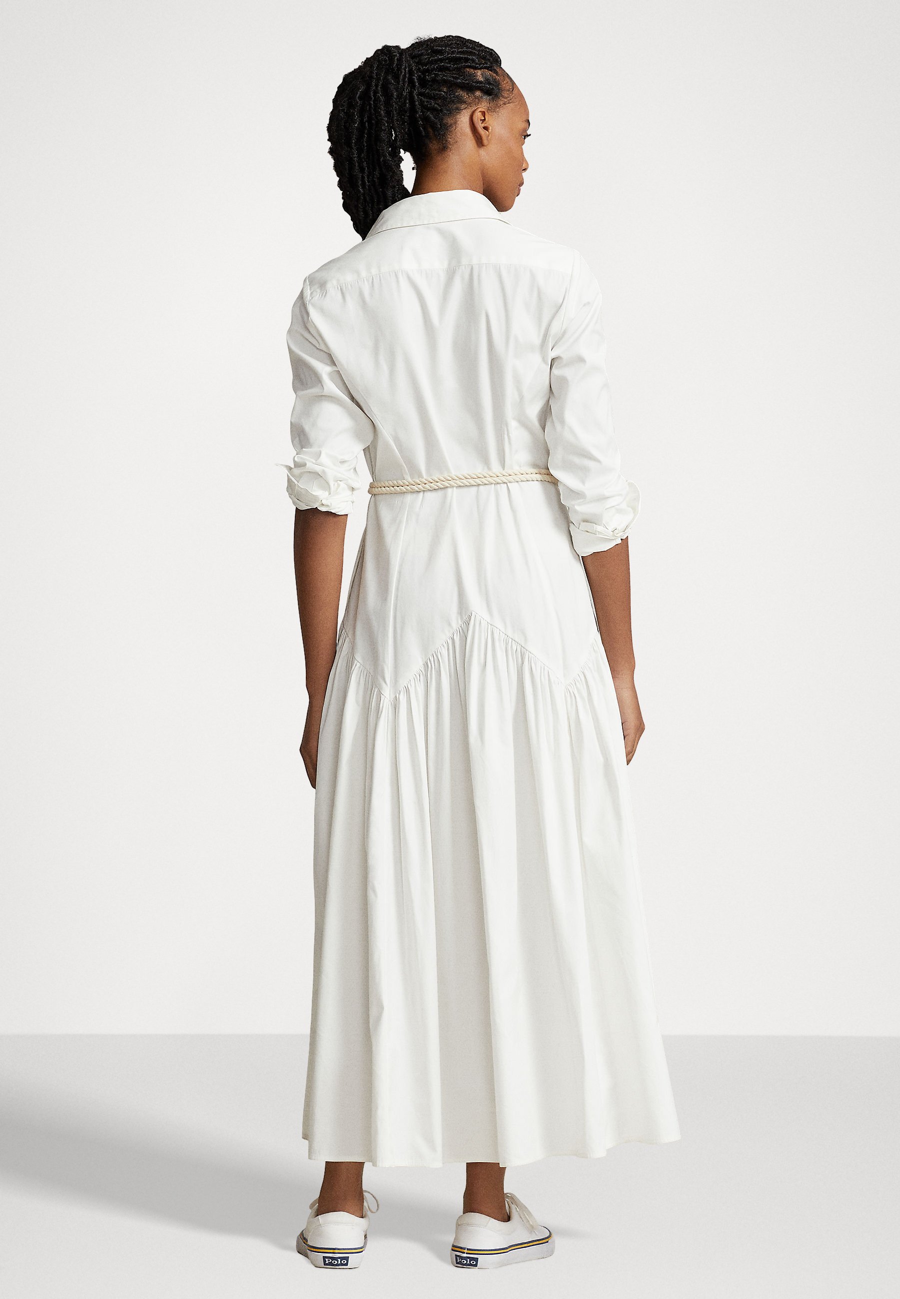 Polo Ralph Lauren LONG SLEEVE DAY DRESS - Maxi dress - white