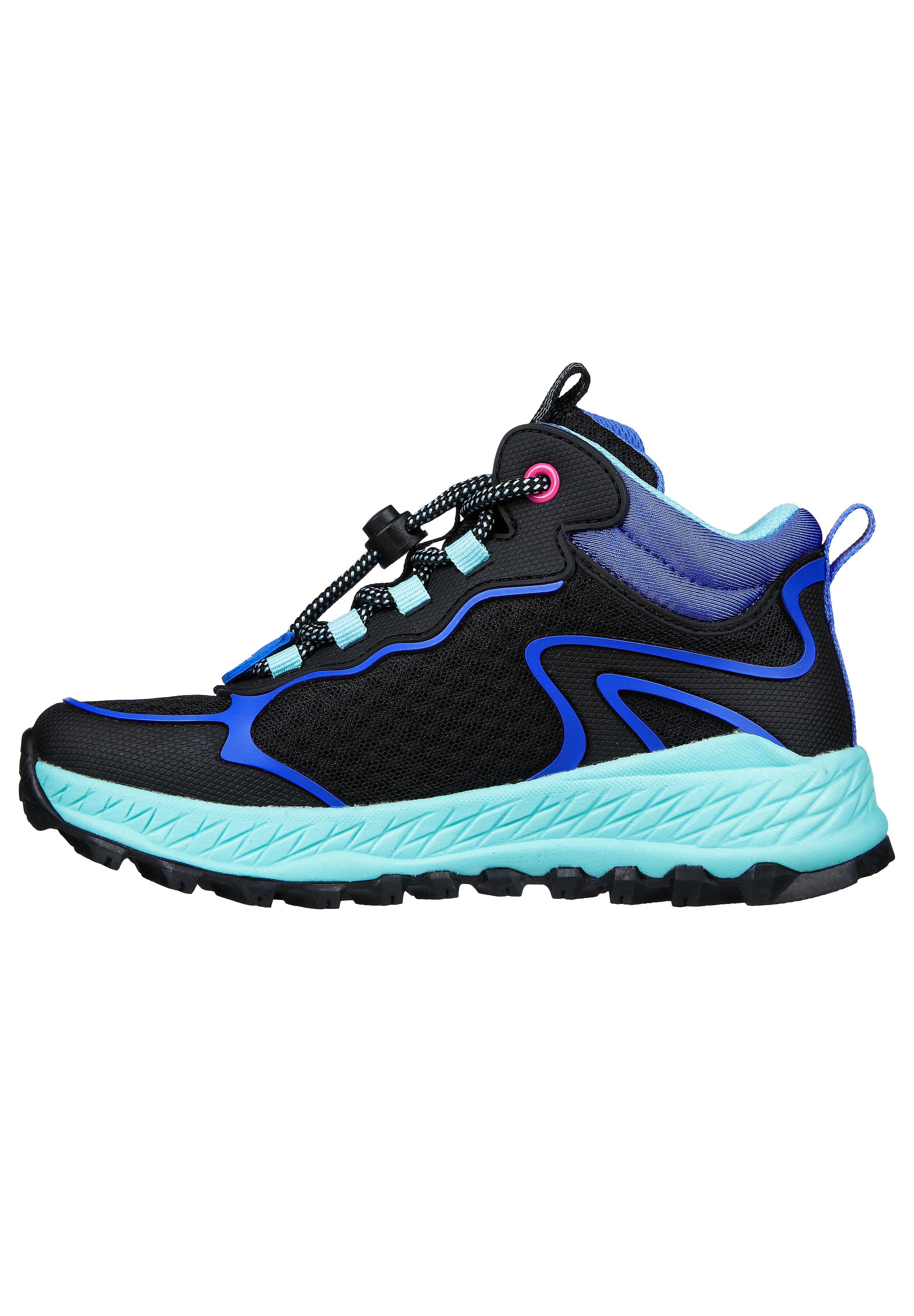 Skechers FUSE TREAD EXTREME WANDERERS - High-top trainers - black synthetic/blue trim/black