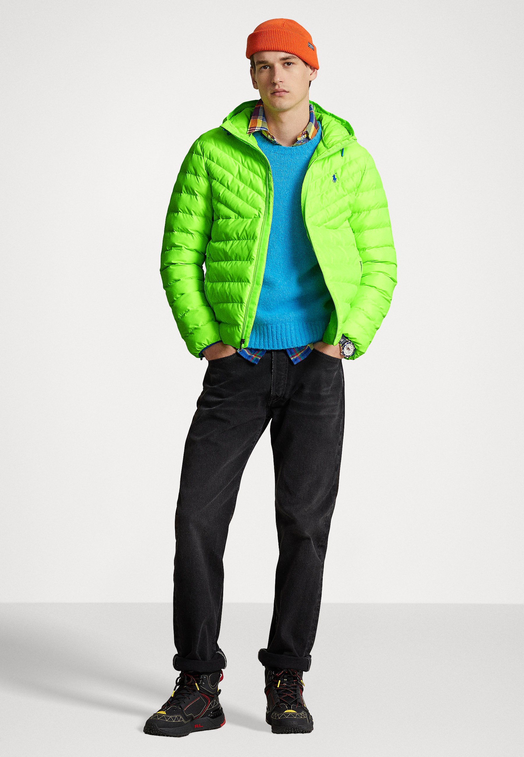 Polo Ralph Lauren TERRA CHVRON INSULATED - Winter jacket - rescue green/green