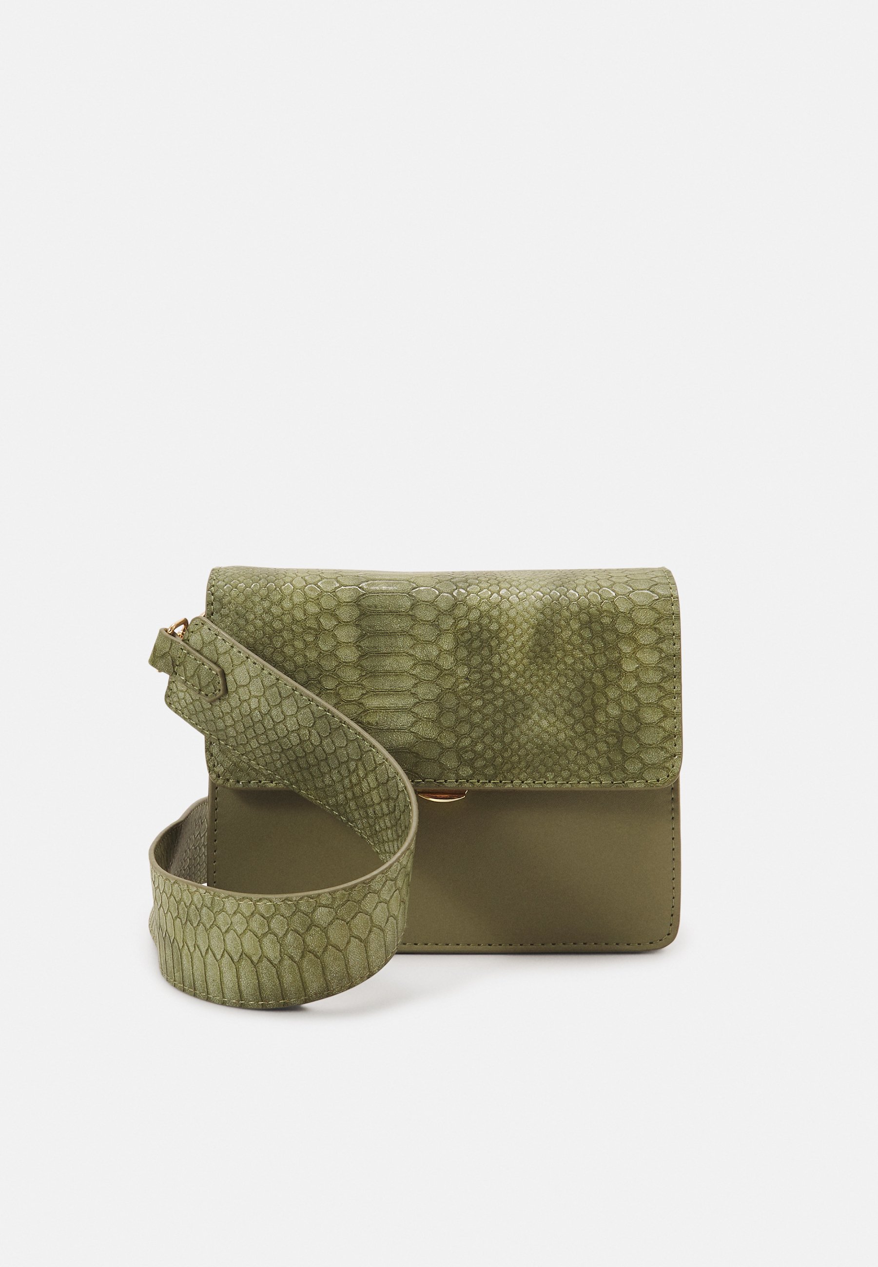 ONLY ONLSARAH SNAKE CROSSOVER BAG - Across body bag - olive branch/green