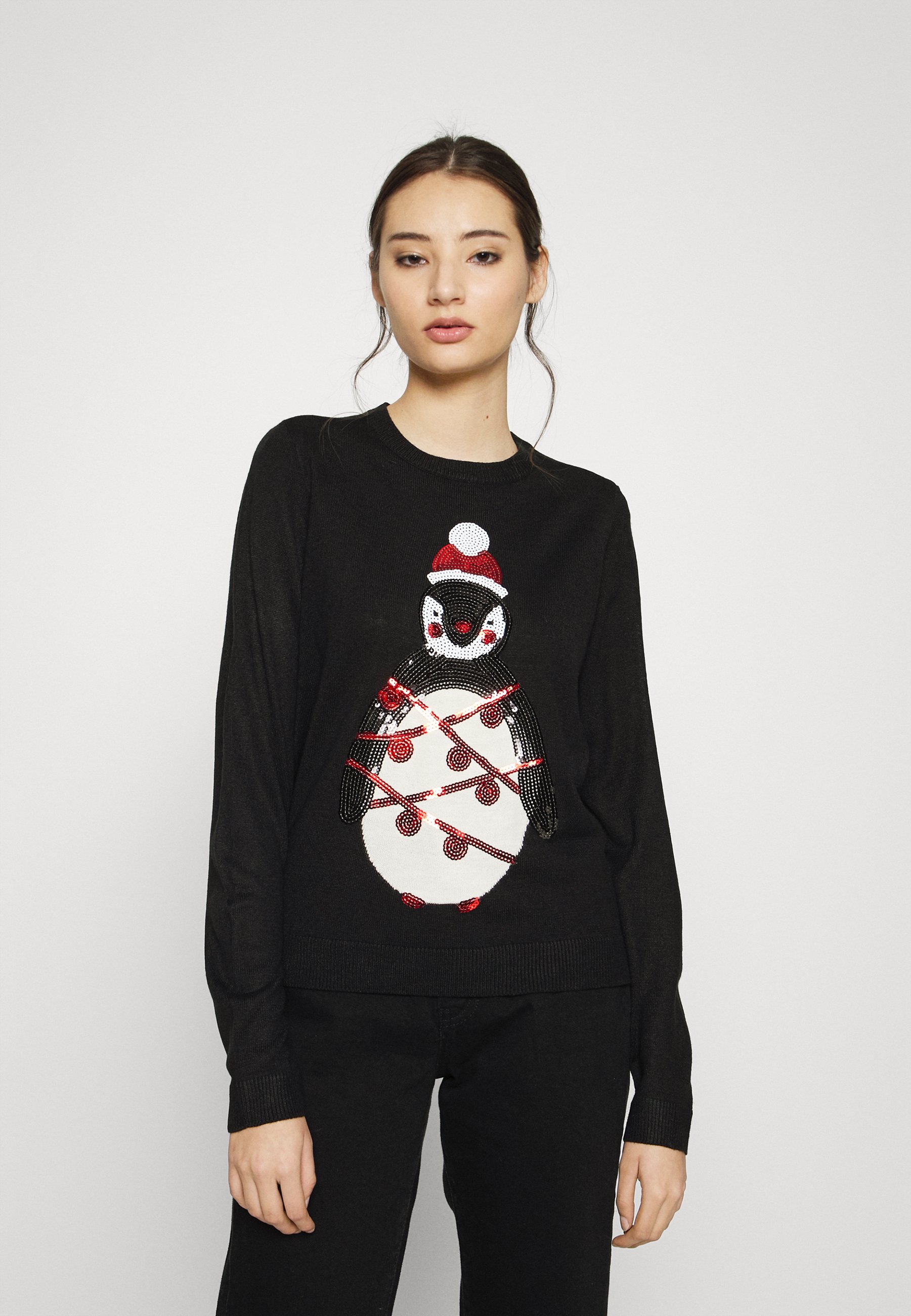 ONLY ONLXMAS NEW PINGUIN  - Jumper - black