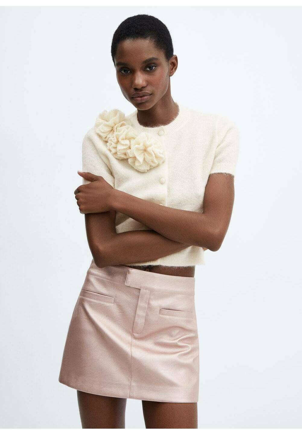 Mango FLORETA - Cardigan - ecru/off-white