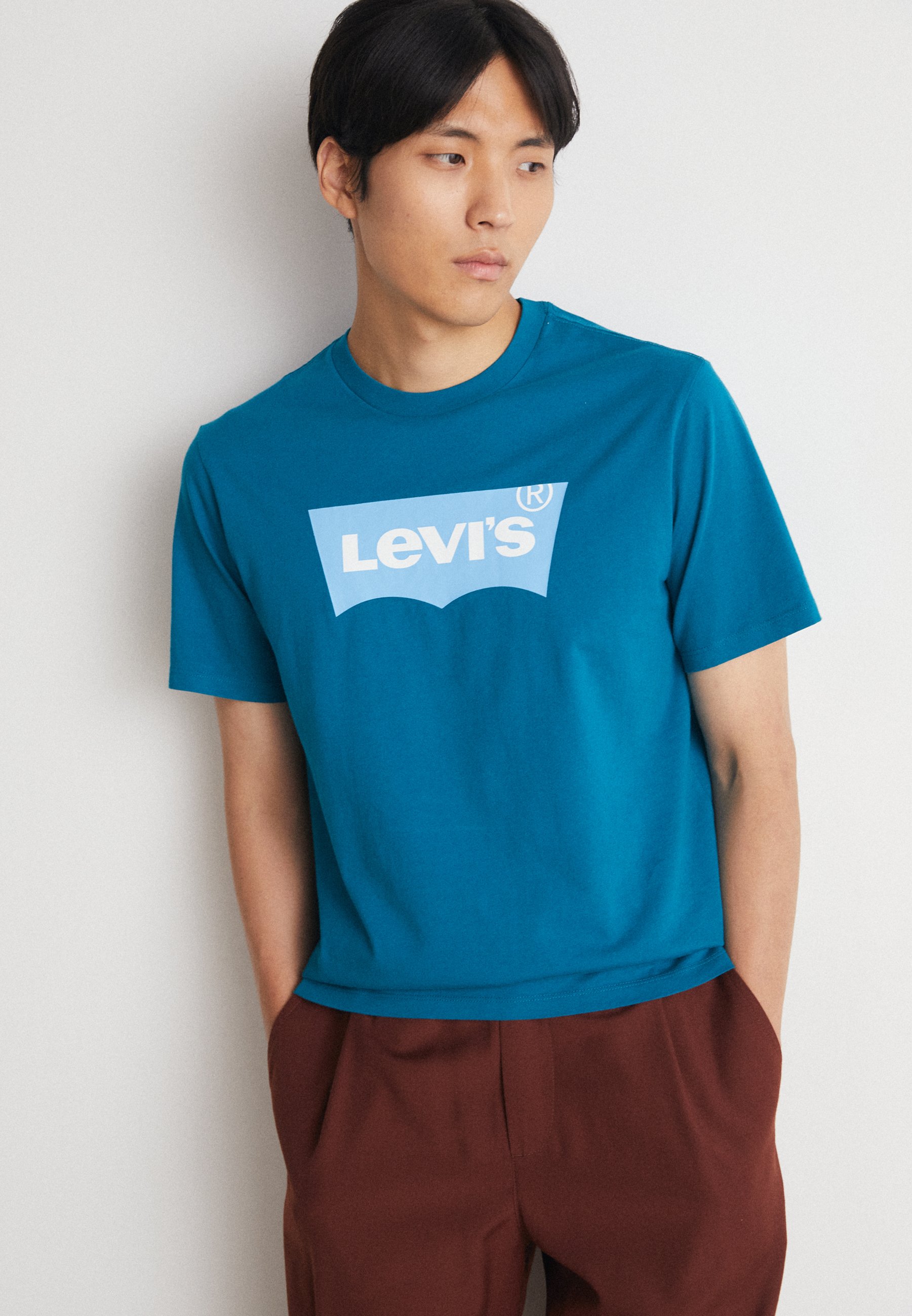 Levi's® GRAPHIC CREWNECK TEE - Print T-shirt - core ocean/turquoise