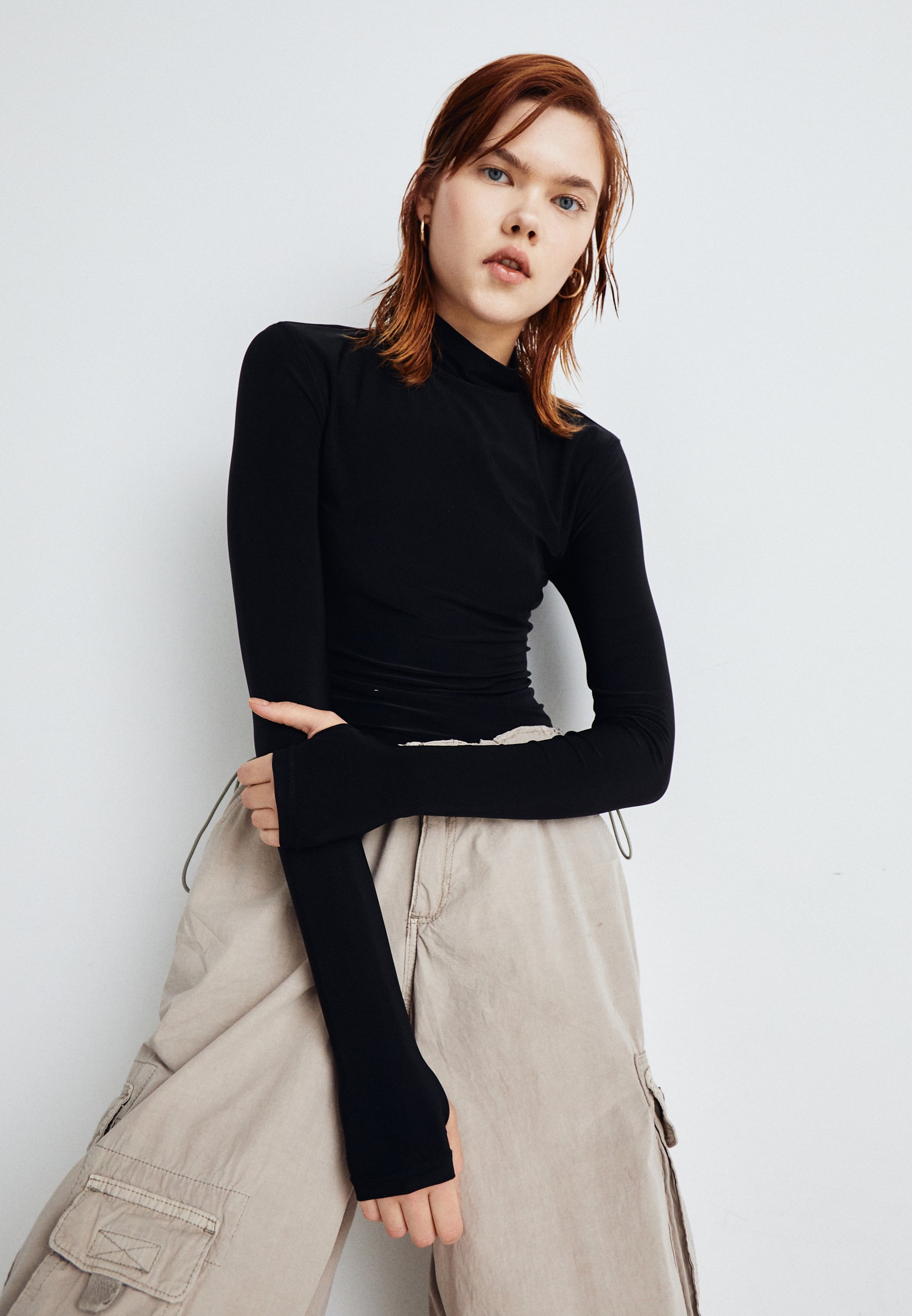 Levi's® MAMMOTH SECONDSKIN - Long sleeved top - caviar/black