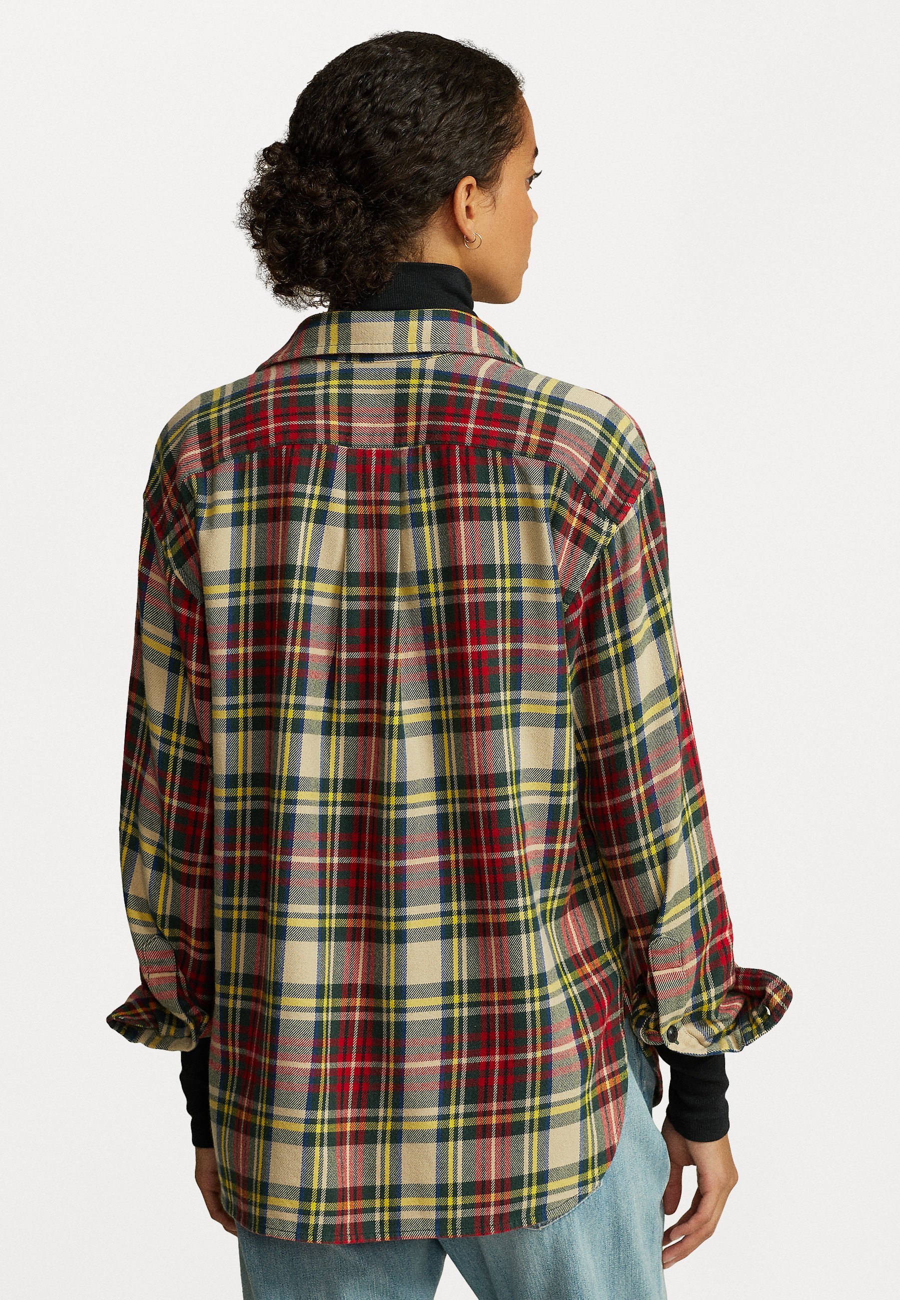 Polo Ralph Lauren LONG SLEEVE BUTTON FRONT SHIRT - Button-down blouse - red/green/blue/red