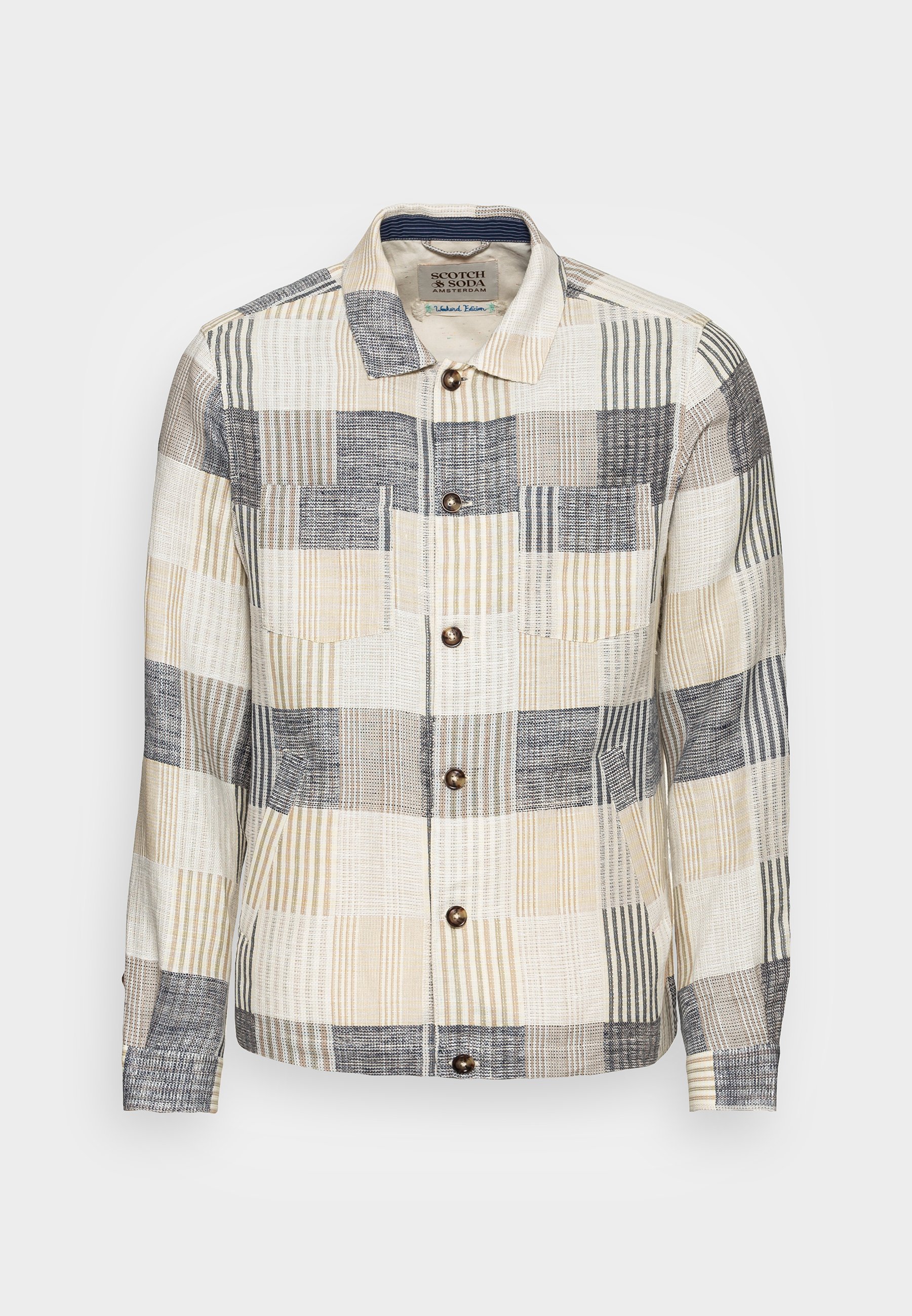 Scotch & Soda CHECK OVERSHIRT - Summer jacket - blue/blue