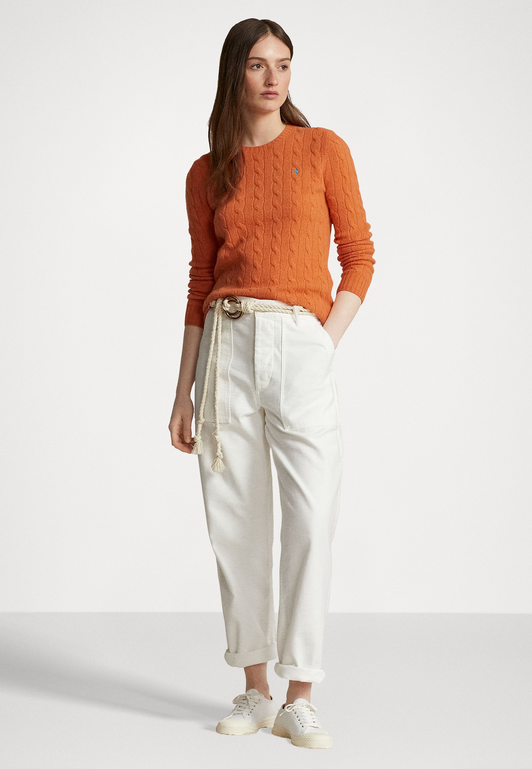 Polo Ralph Lauren JULIANNA LONG SLEEVE - Jumper - orange melange/orange