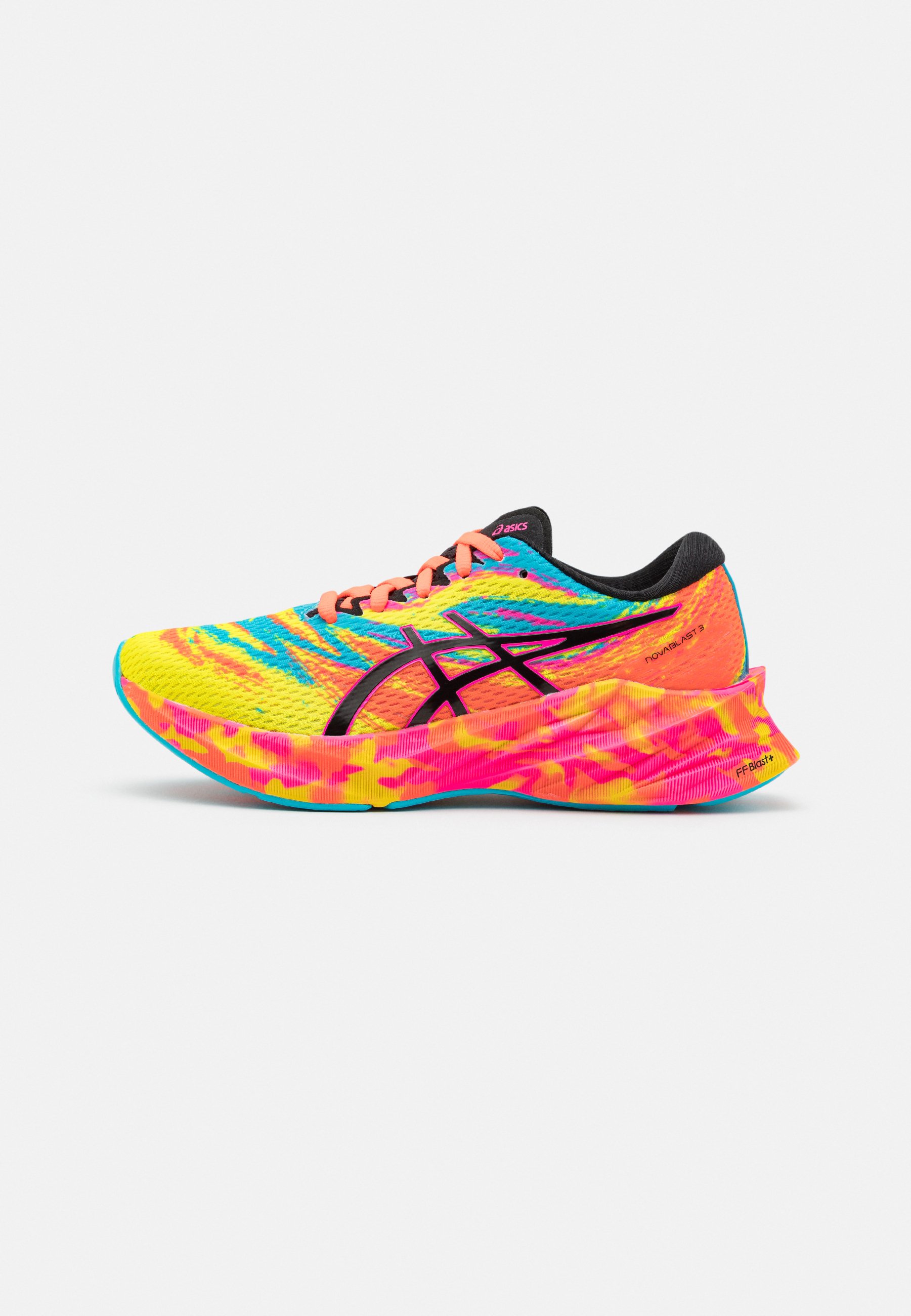 ASICS NOVABLAST 3 COLOR INJECTION - Neutral running shoes - aquarium/vibrant yellow/multi-coloured