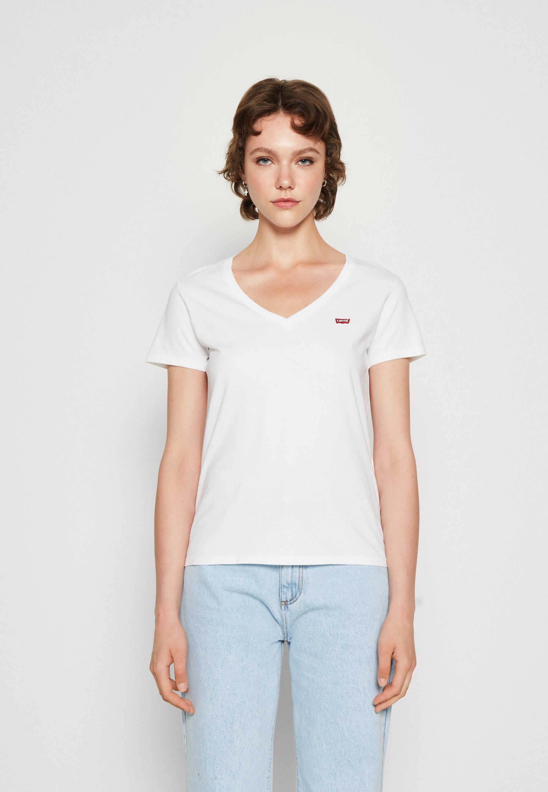 Levi's® VNECK 2 PACK - Basic T-shirt - white/caviar/white