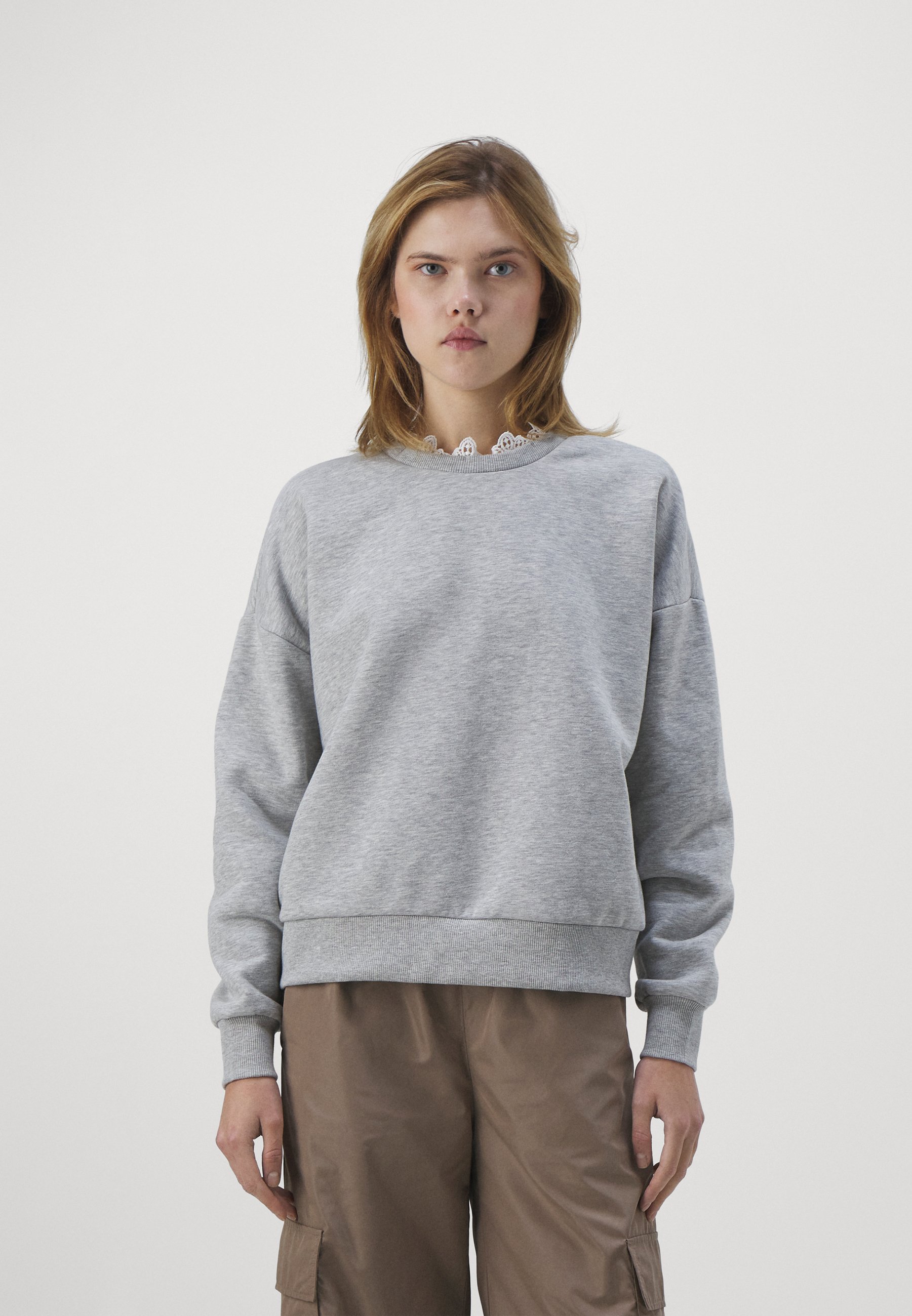 Vero Moda VMEBBA - Sweatshirt - mottled light grey