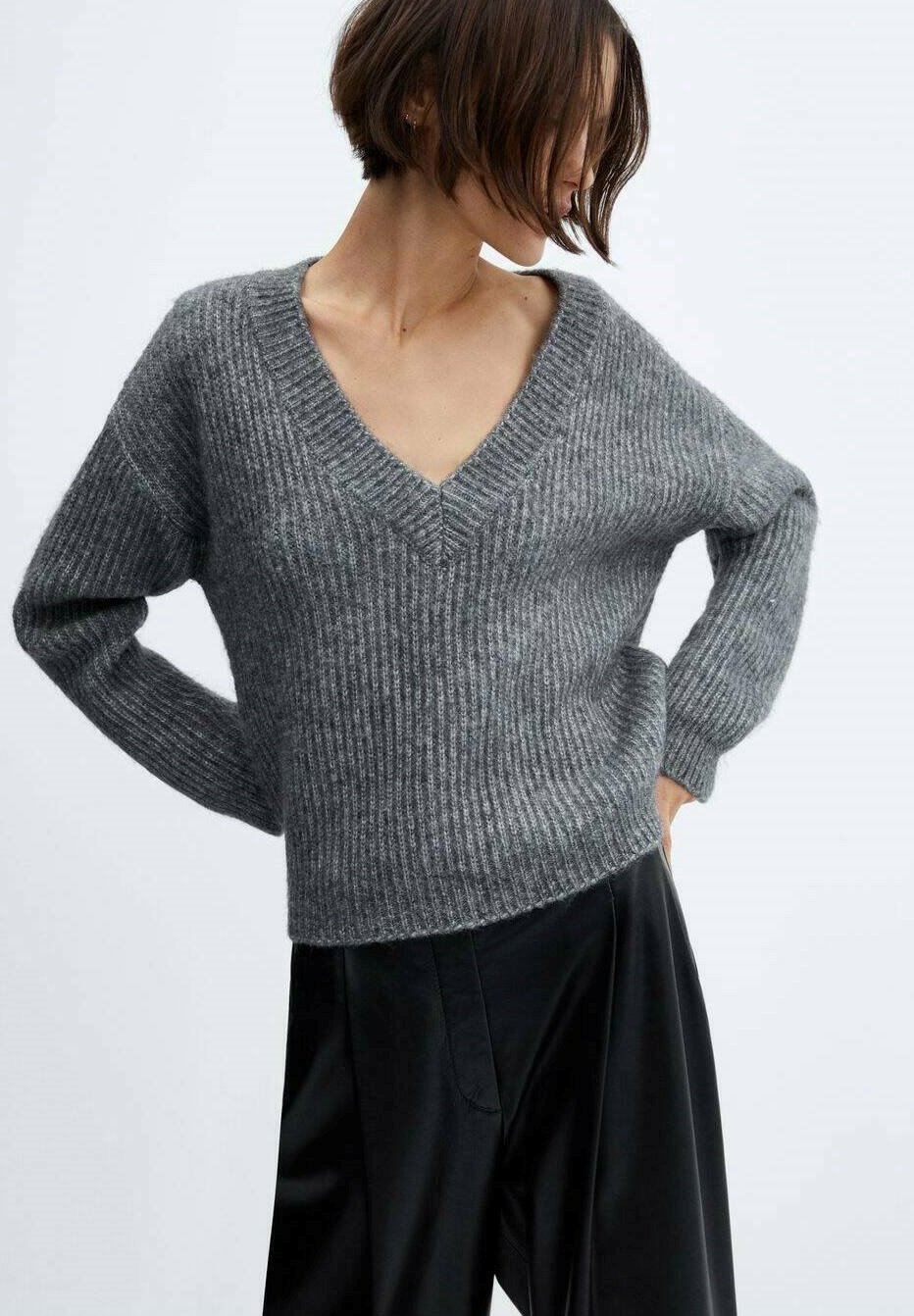 Mango ROCHI - Jumper - gris chiné foncé/grey